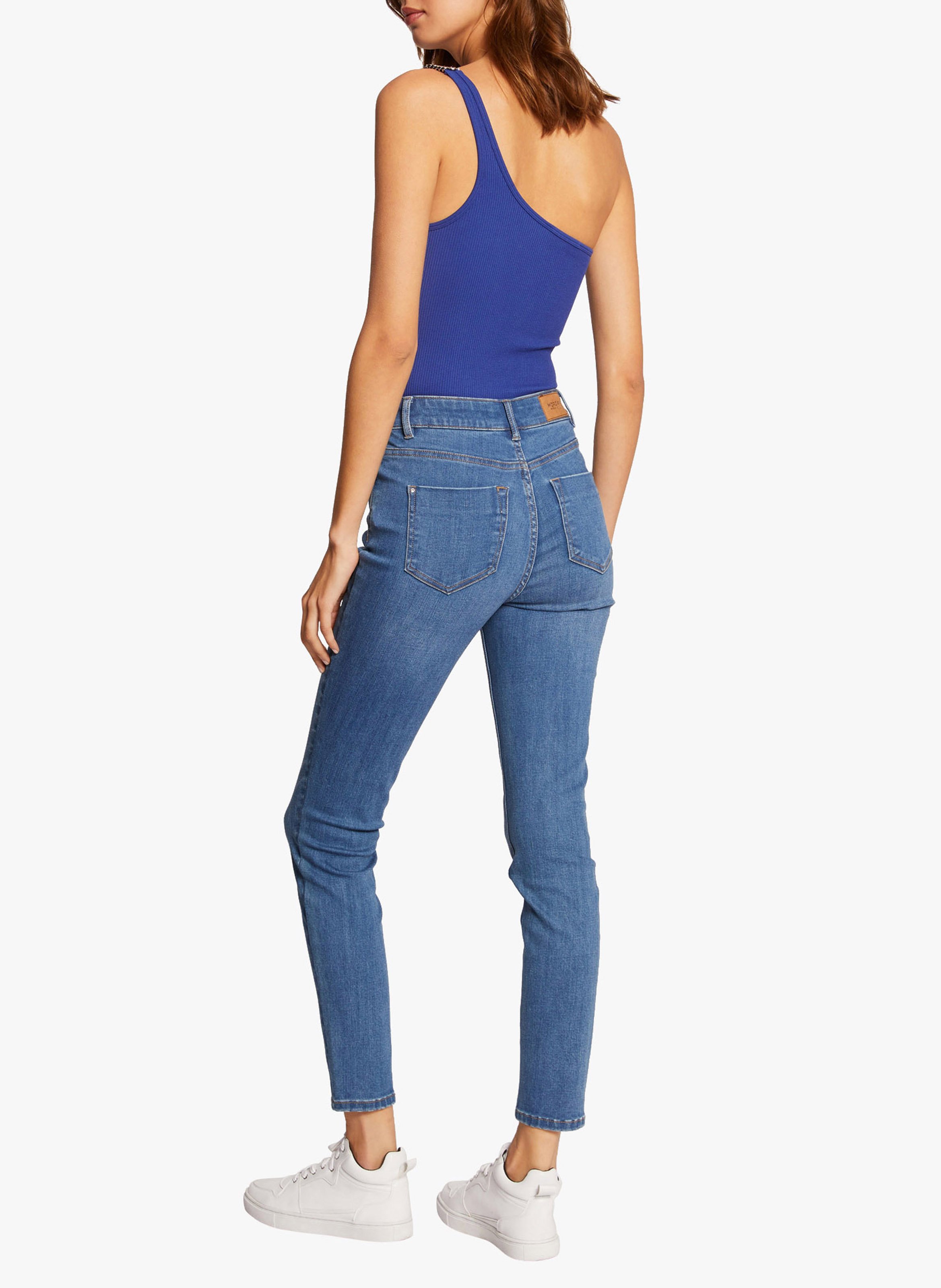 Jeans slim taille haute 7/8ème MORGAN Bleu