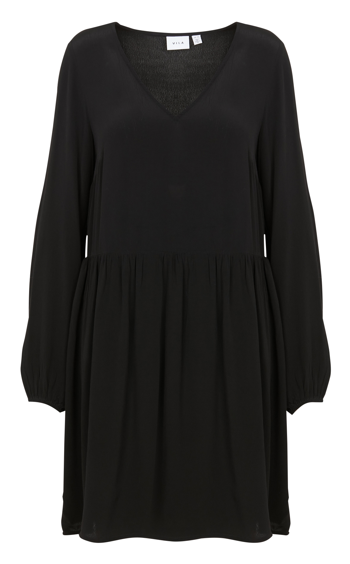 Robe courte évasée à encolure V  VILA Noir