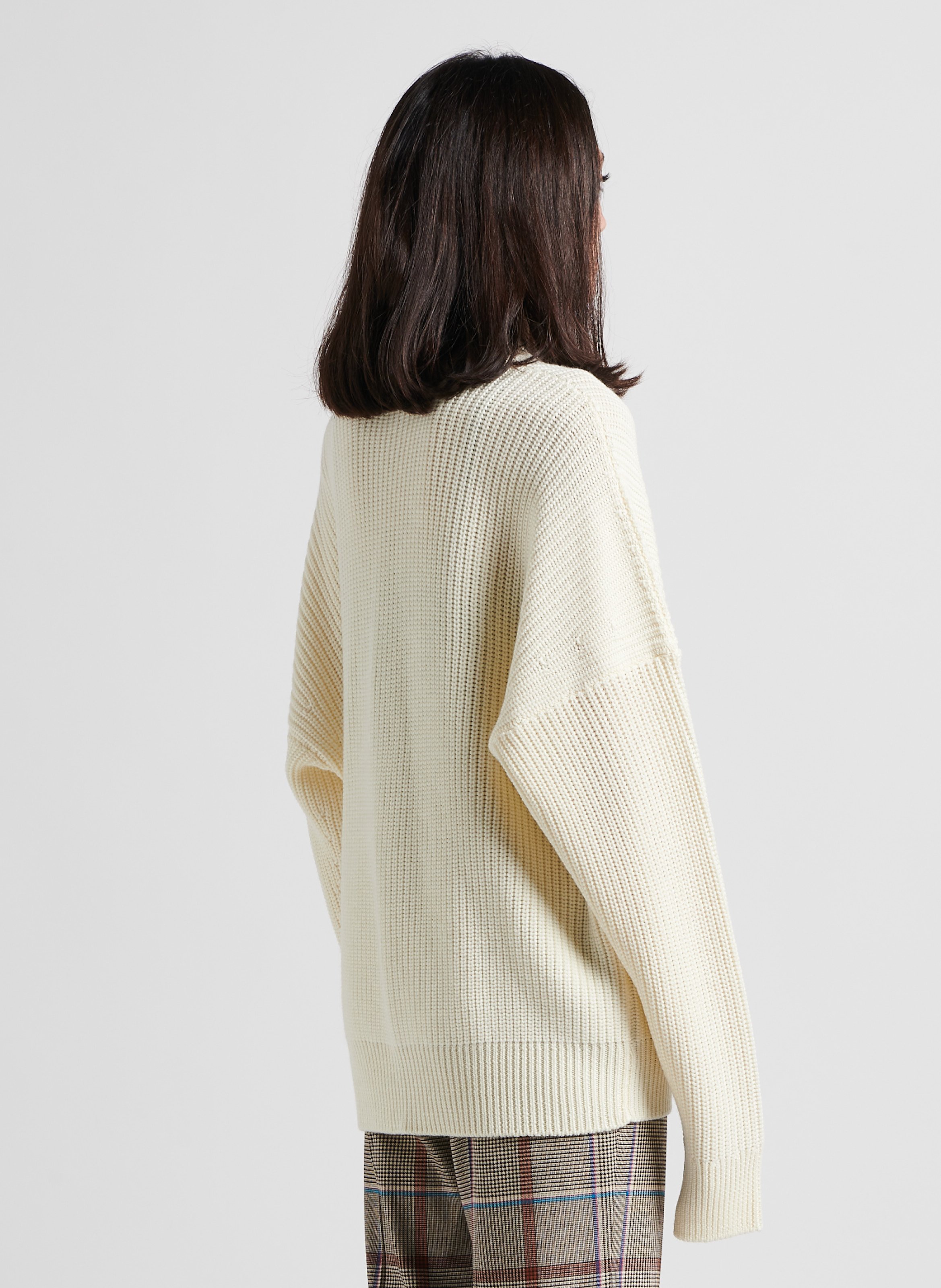 Wollstrickjacke mit V-Ausschnitt BELLEPIECE Beige