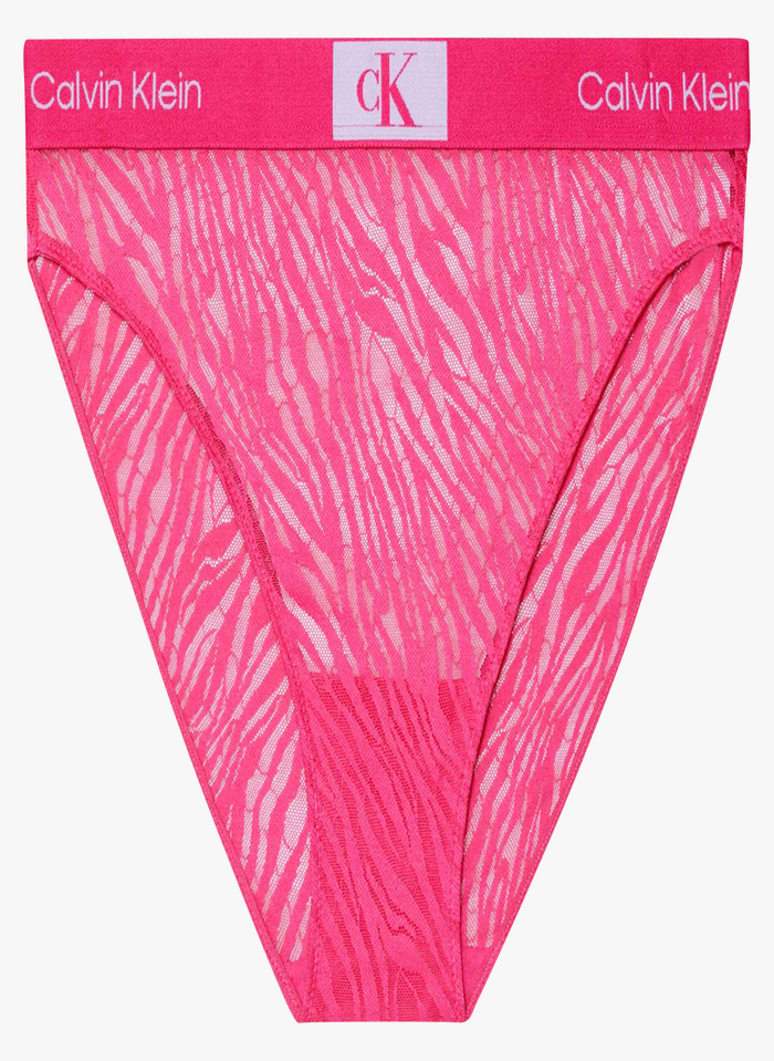 High-waisted Lace Panties Fuchsia Rose Calvin Klein Underwear - Women