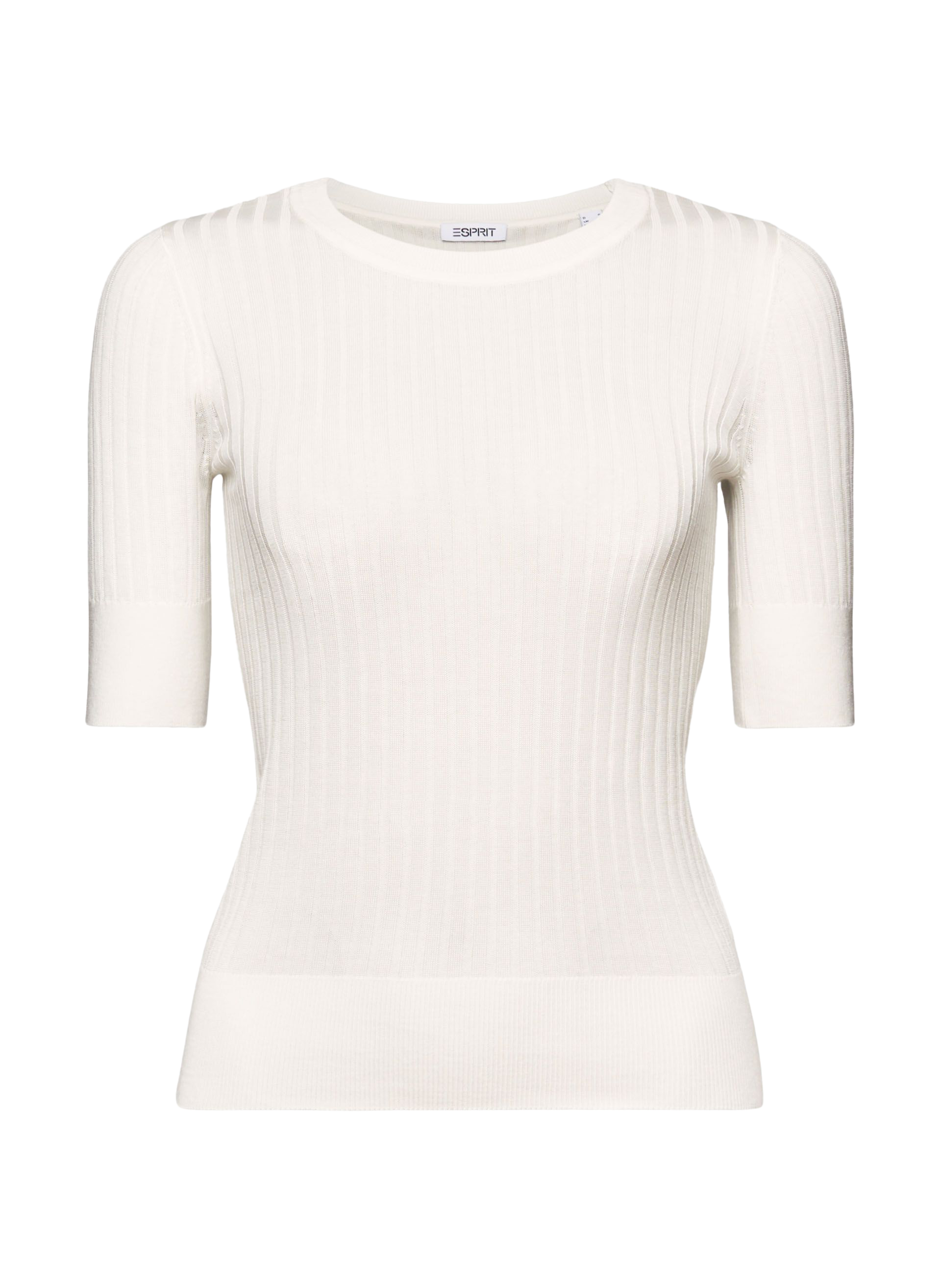 Round-neck sweater ESPRIT White