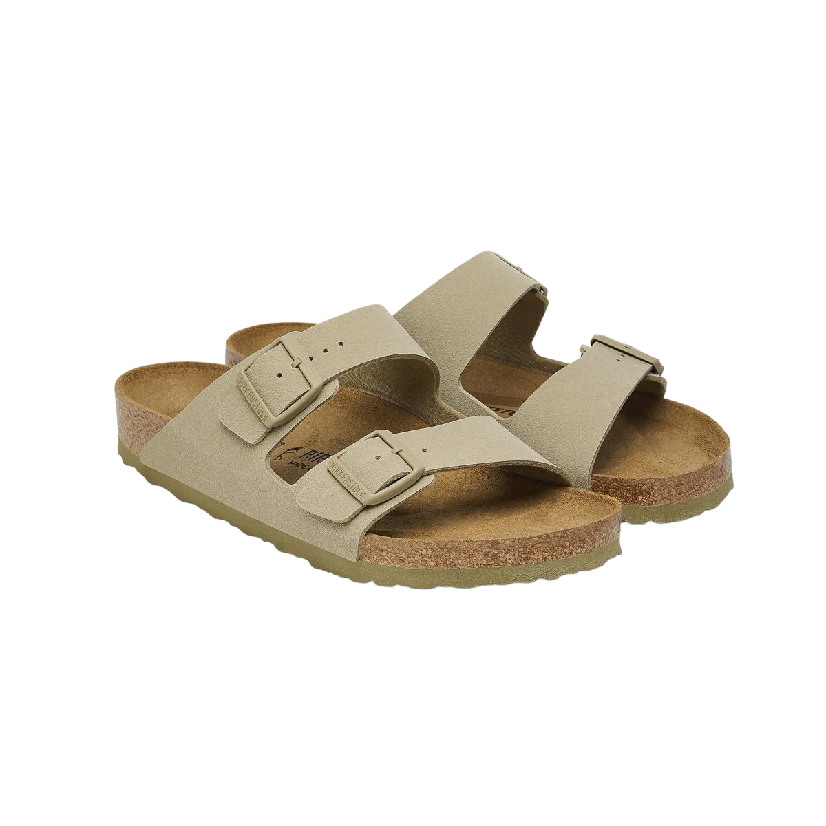 Faux leather sandals BIRKENSTOCK Green