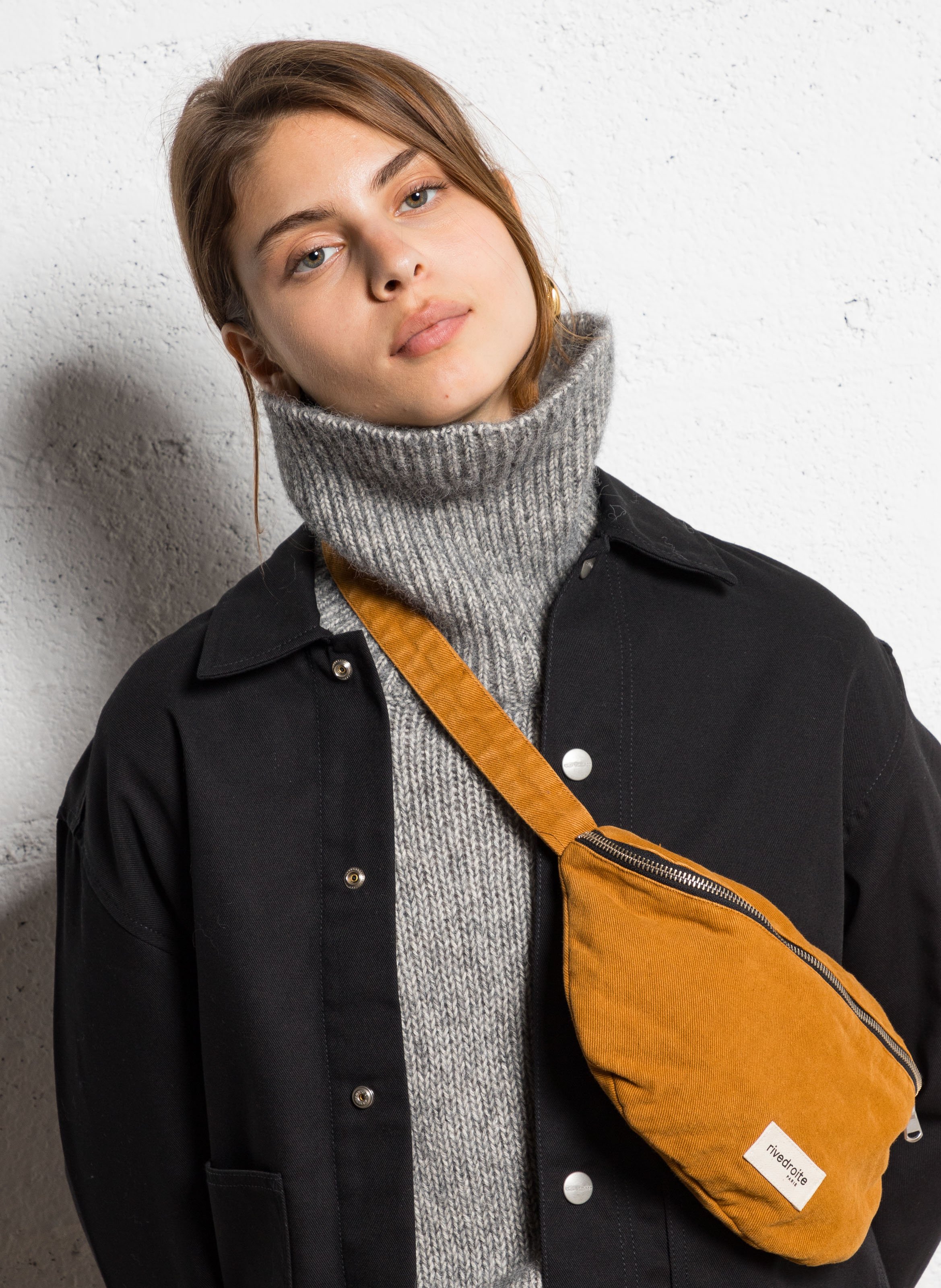 Denim waist bag RIVEDROITE PARIS Brown