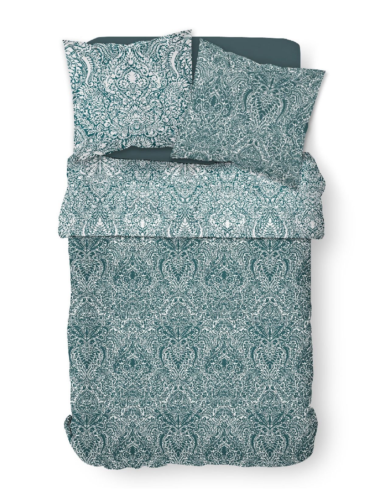 Printed cotton bedding set TODAY LINGE DE MAISON Blue