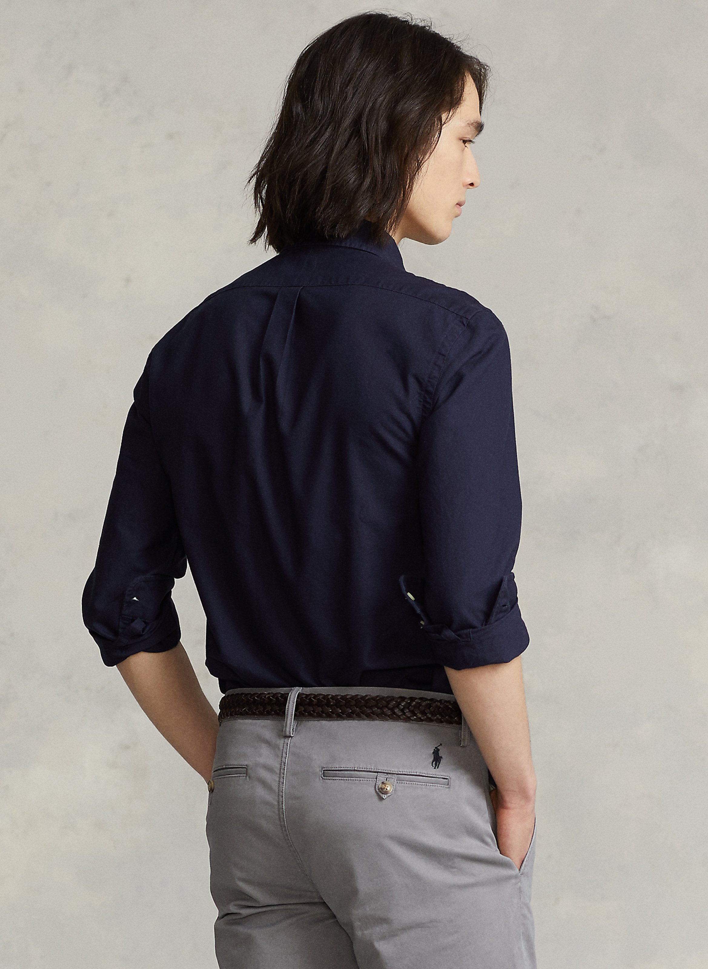 Slimfit-Hemd aus Baumwolle mit amerikanischem Kragen POLO RALPH LAUREN Blau