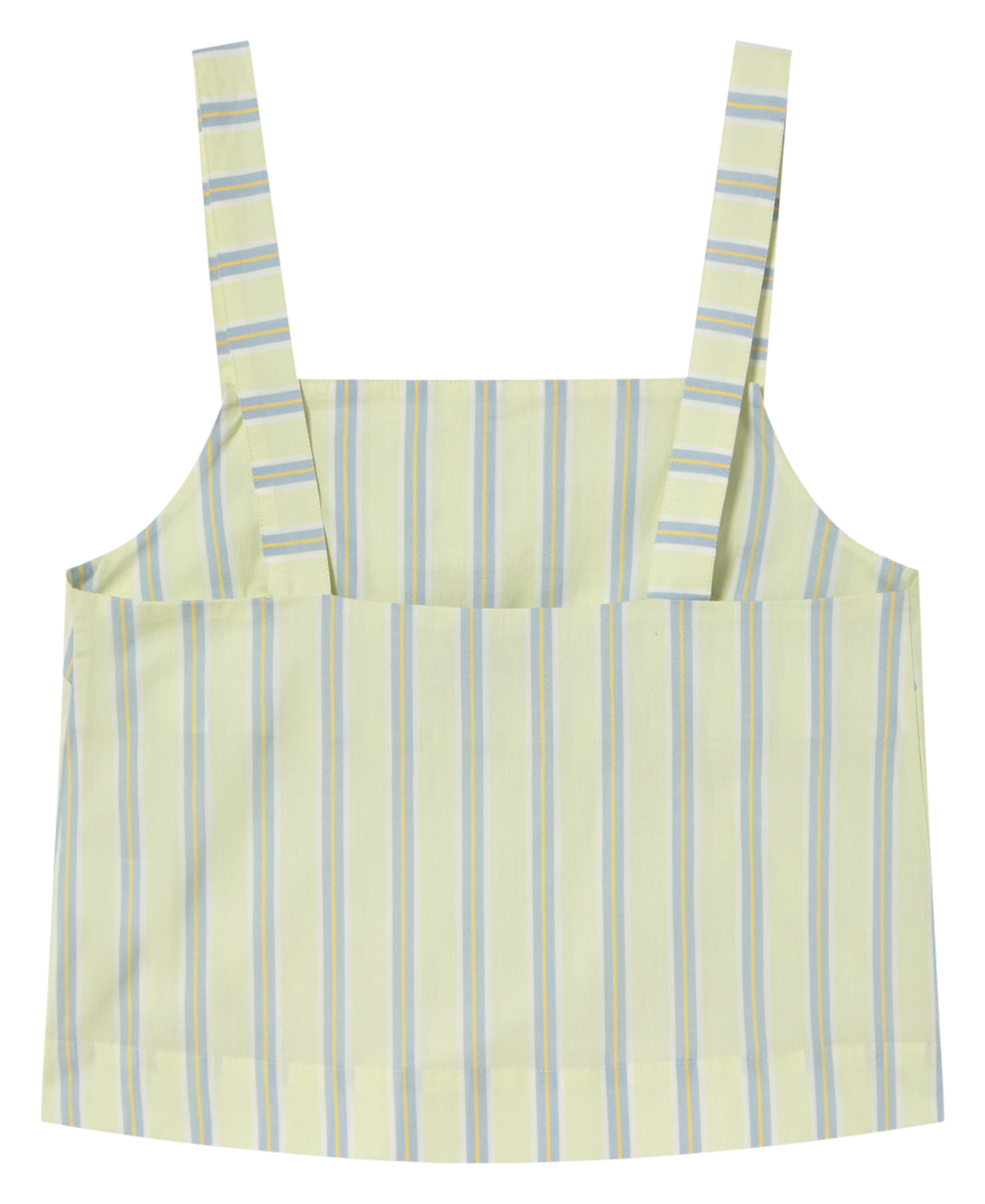 Striped top with buttoned straps THE TINY BIG SISTER Yellow