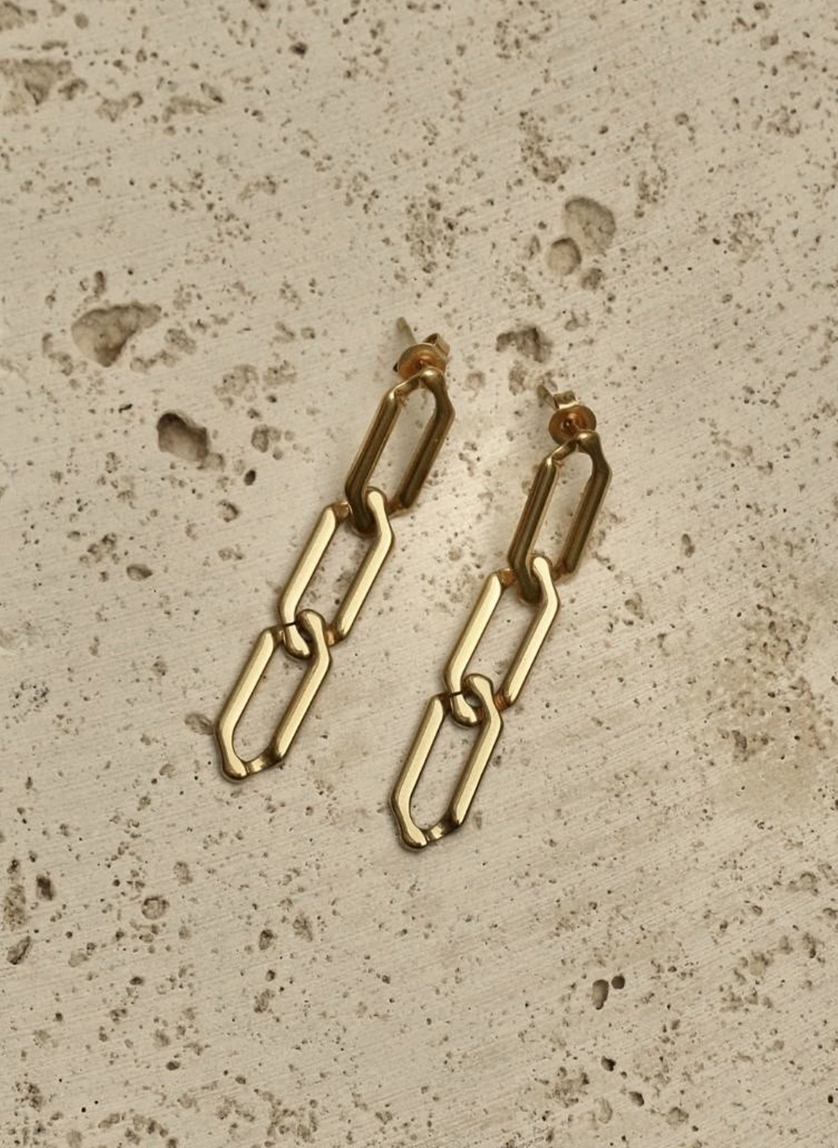 Dangling earrings AEC Paris Golden
