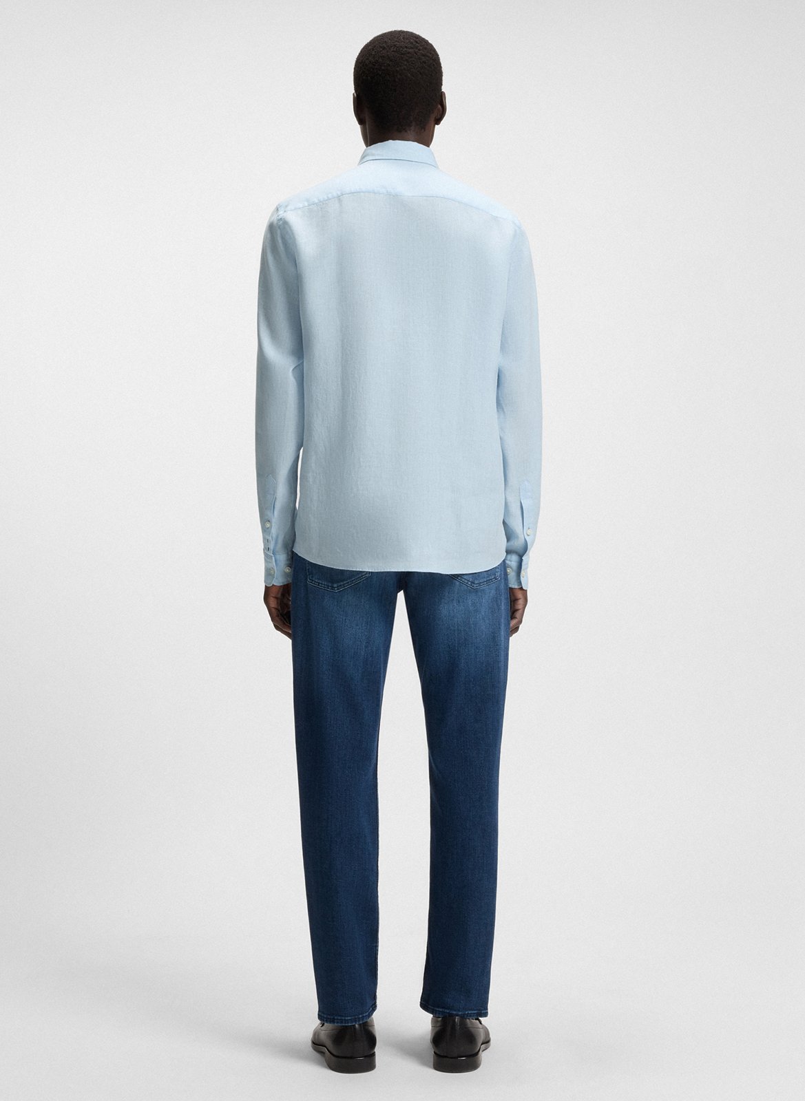 Slim-fit linen shirt BOSS Blue