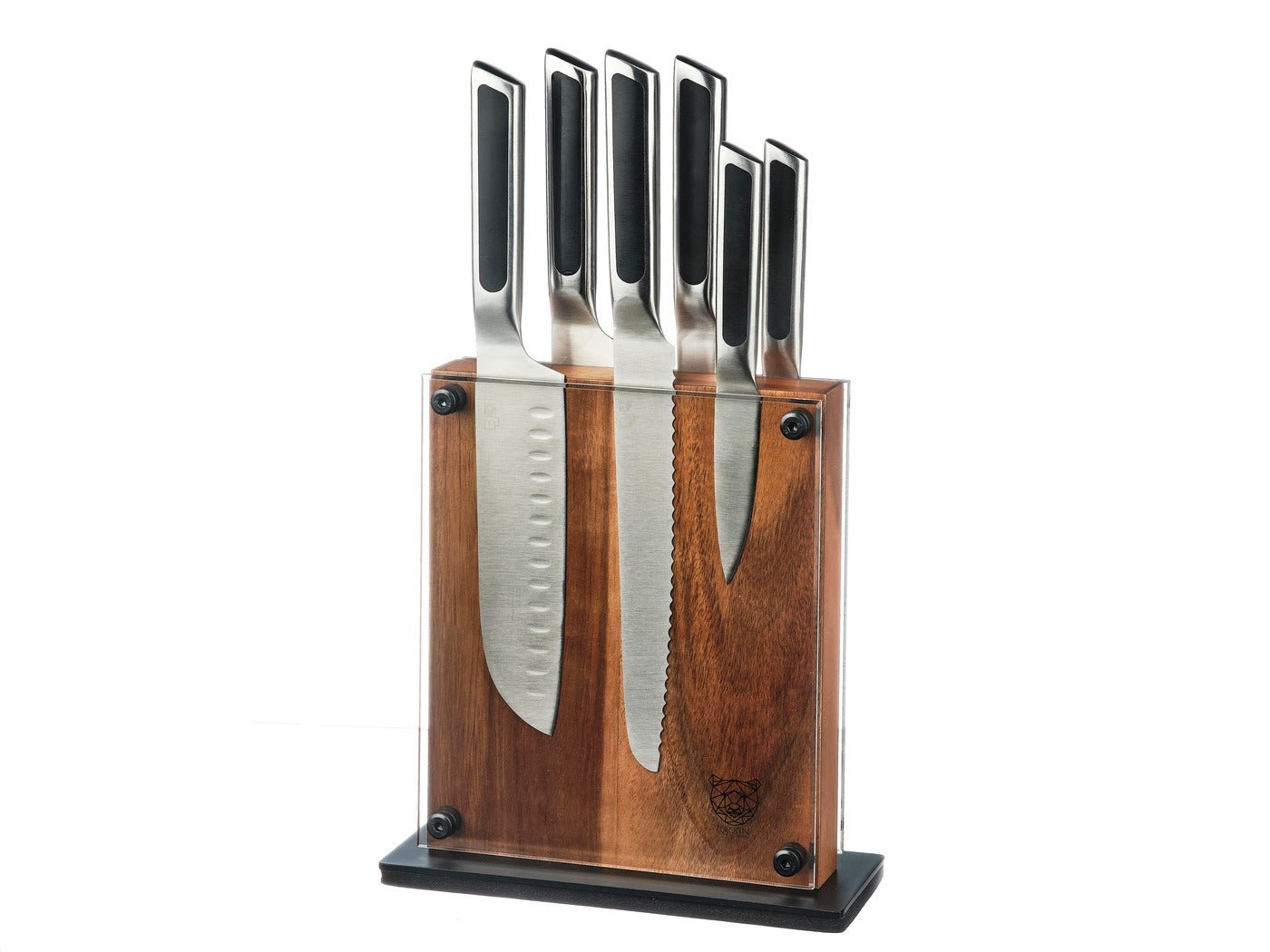 Loki Rauma kitchen knife set - 7 pieces BJORN Black