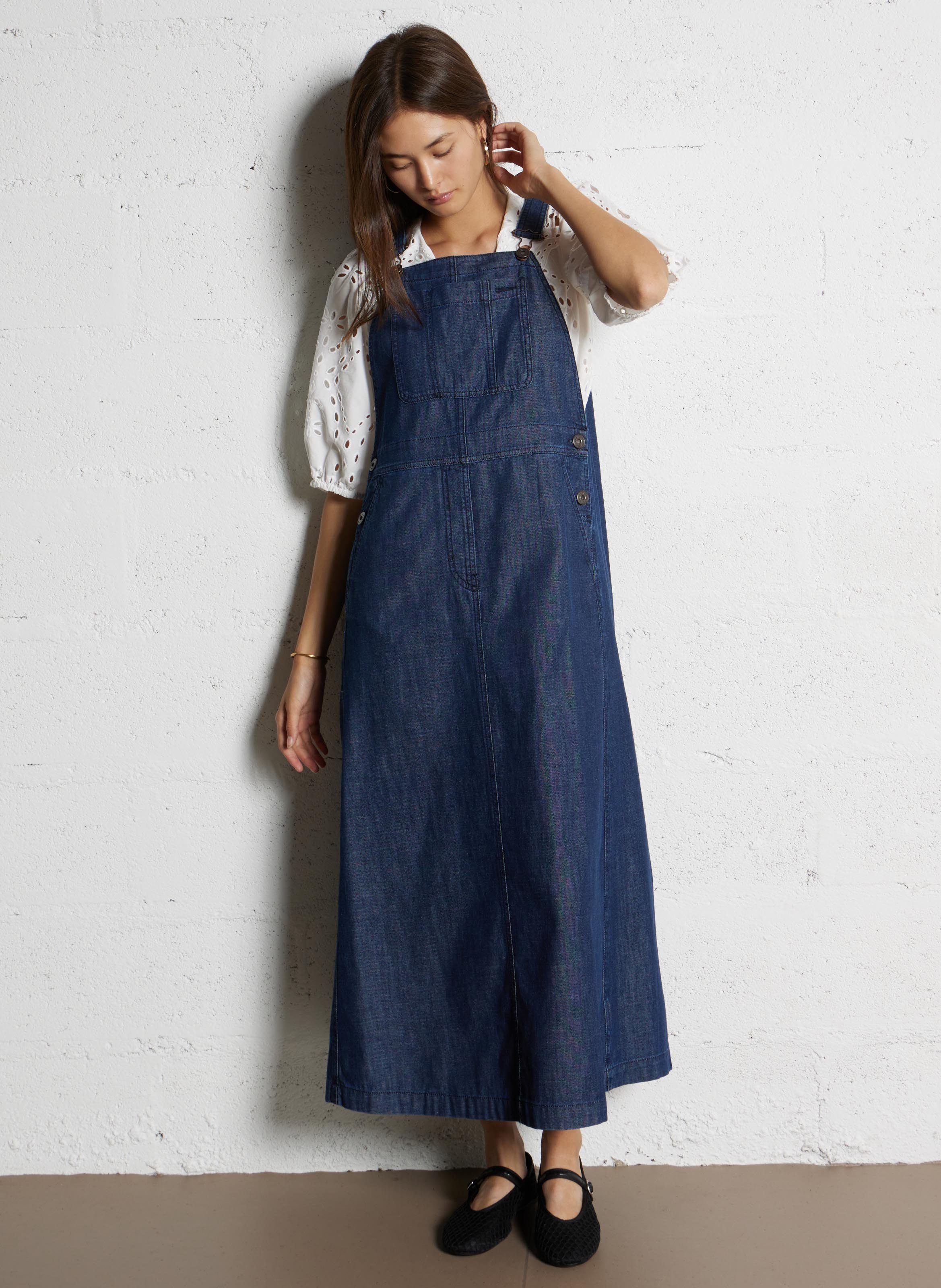 Oversized denim dungaree dress MAX MARA WEEK END Blue