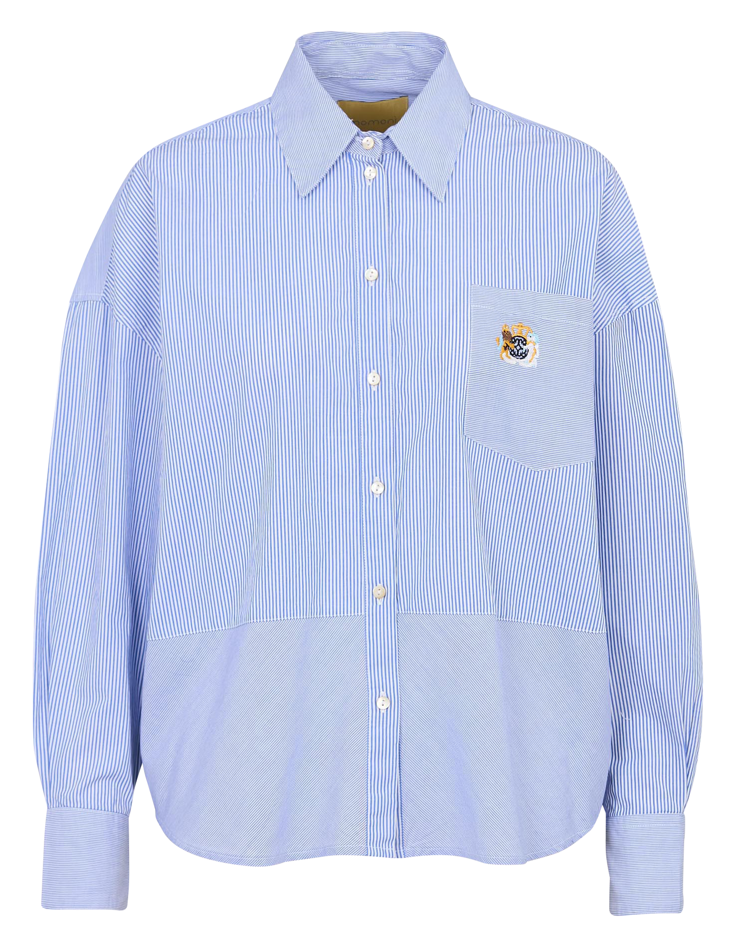 Chemise oversize en coton rayé MOMONI Bleu