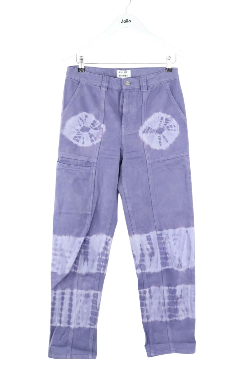 Cotton straight jeans CHLOE STORA - SECONDE MAIN Blue