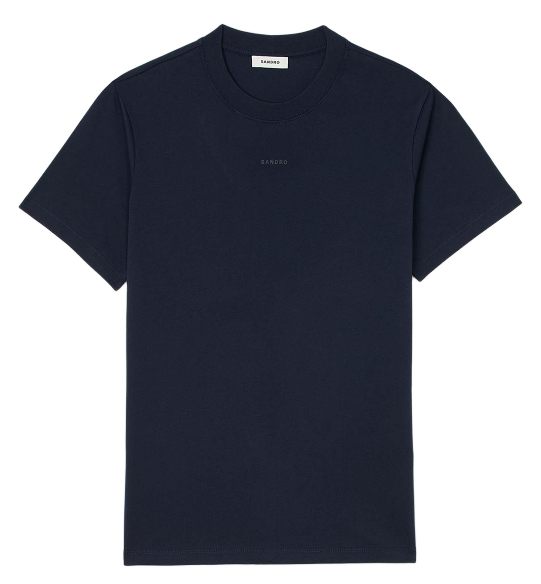 Recht, katoenen T-shirt SANDRO Blauw