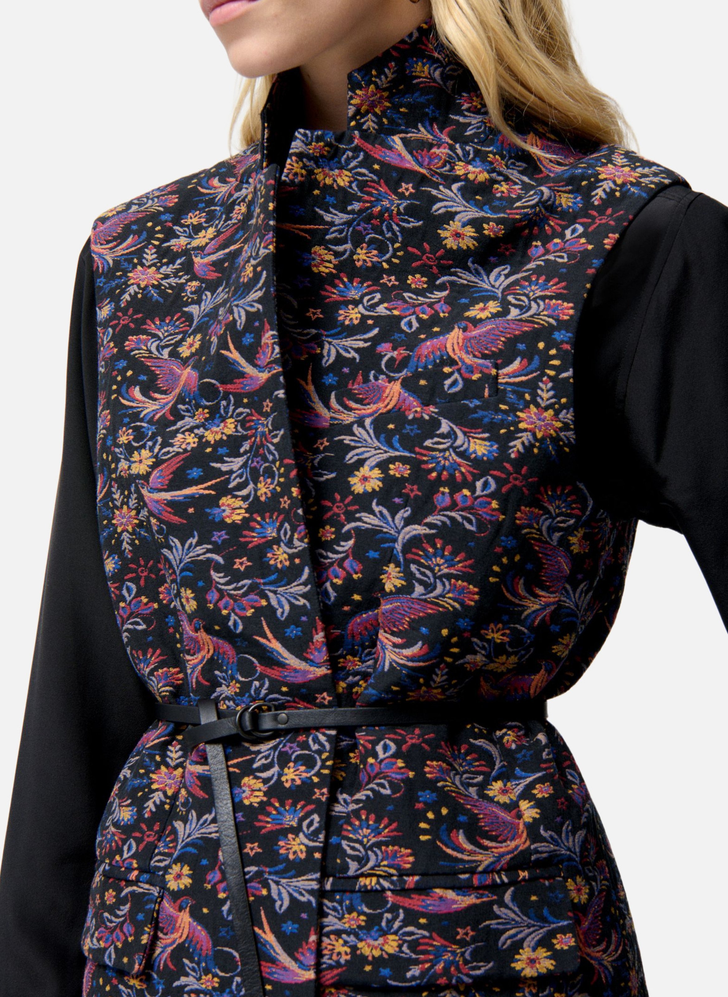 Jacket with officer collar in blended cotton VANESSA BRUNO Multicolored