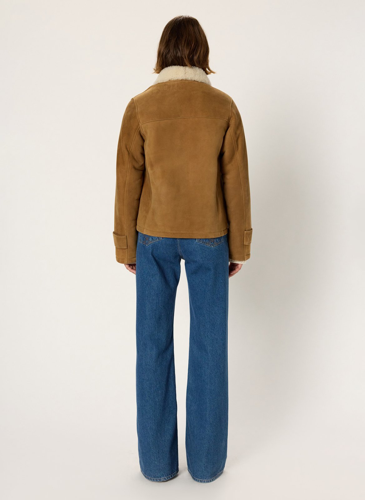 Veste col classique en suède GERARD DAREL Marron