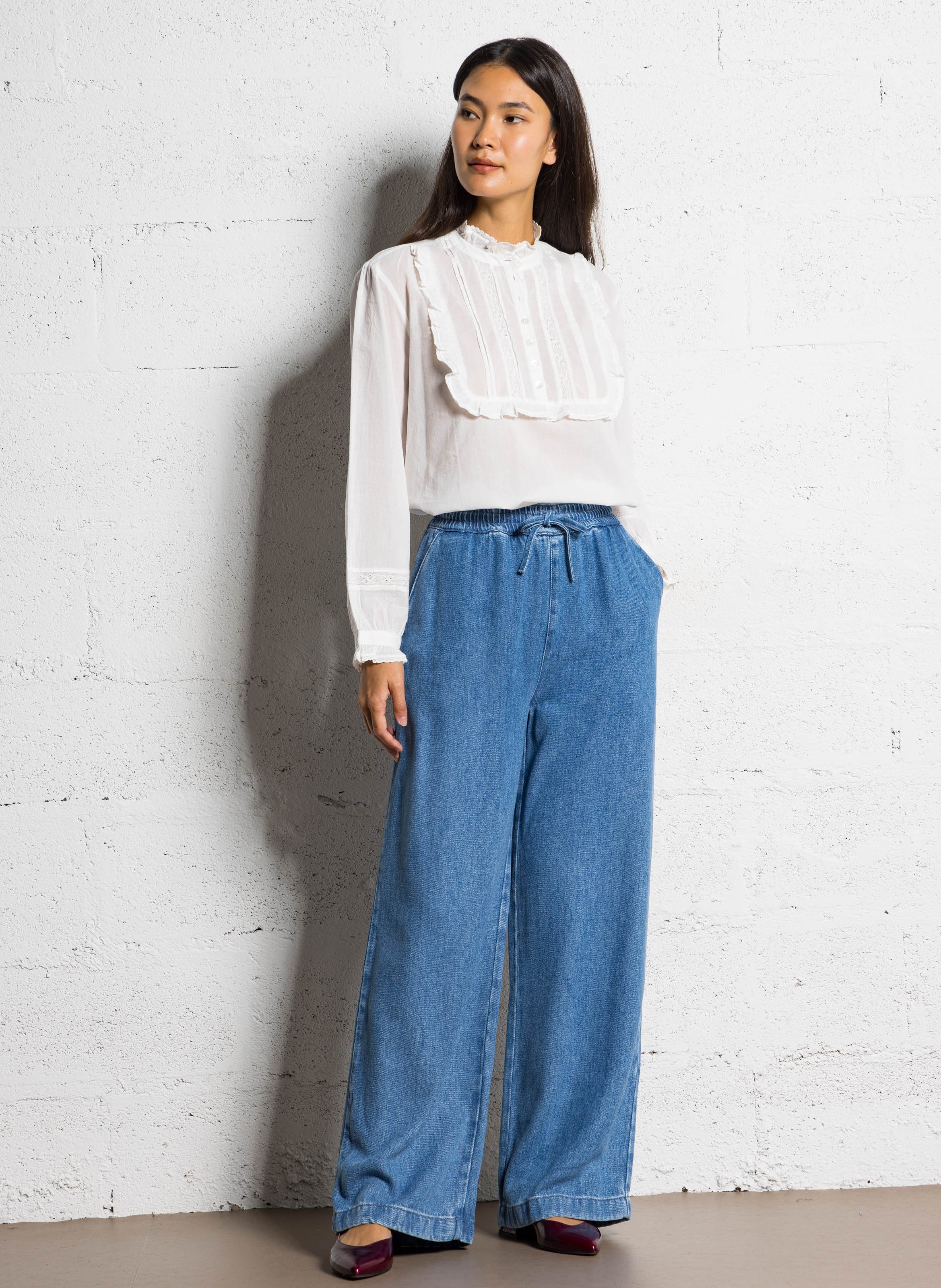 Jean large DES PETITS HAUTS Bleu