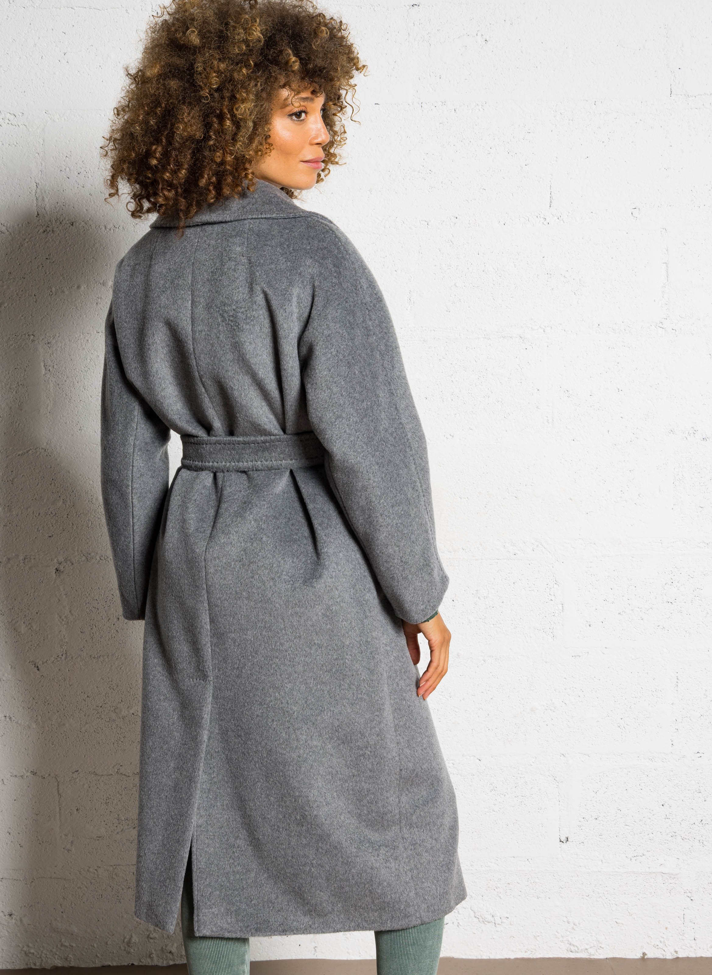 Manteau oversize en laine mélangée MAX MARA WEEK END Argent