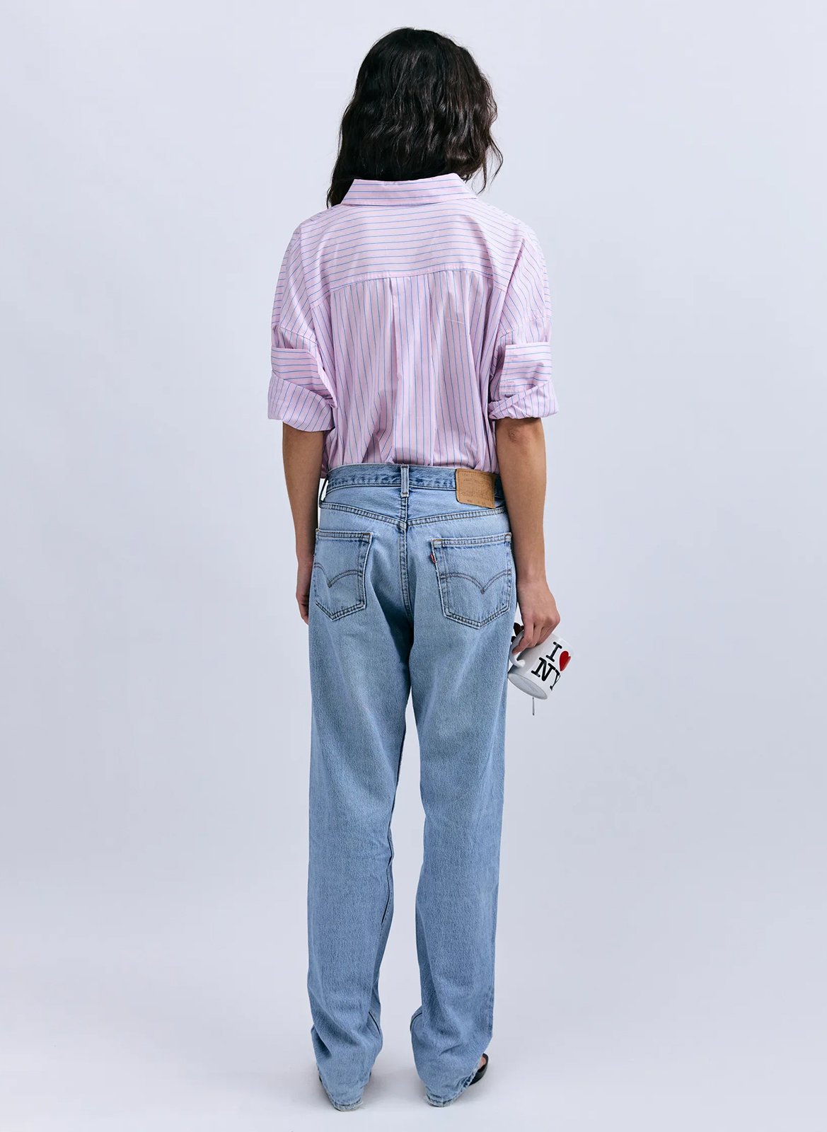 Blouse met klassieke kraag LOVE STORIES Roze