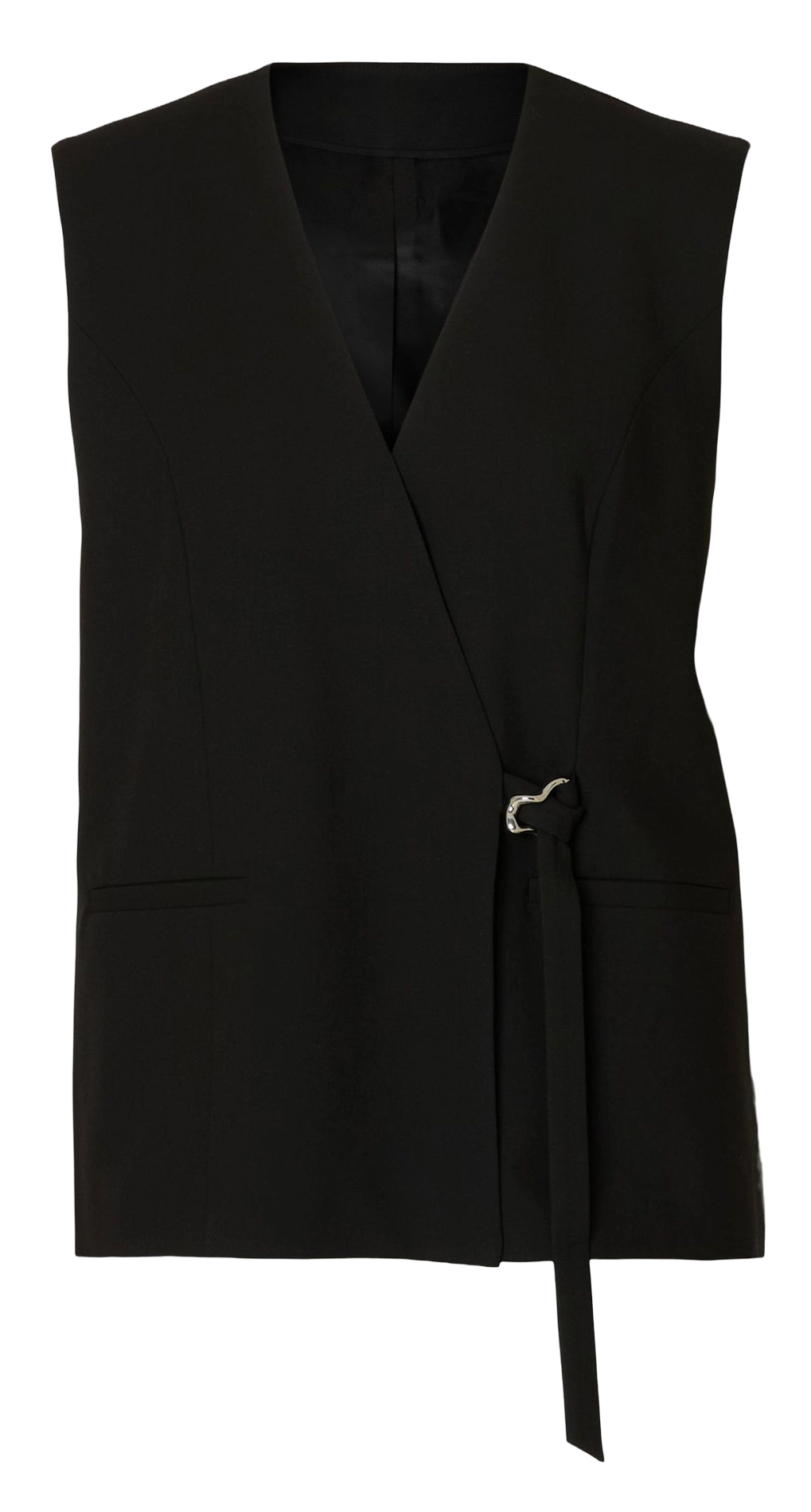 Veste de tailleur sans manches droite SELECTED Noir