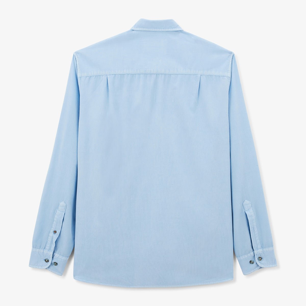 Solid velvet long-sleeve shirt SERGE BLANCO Blue