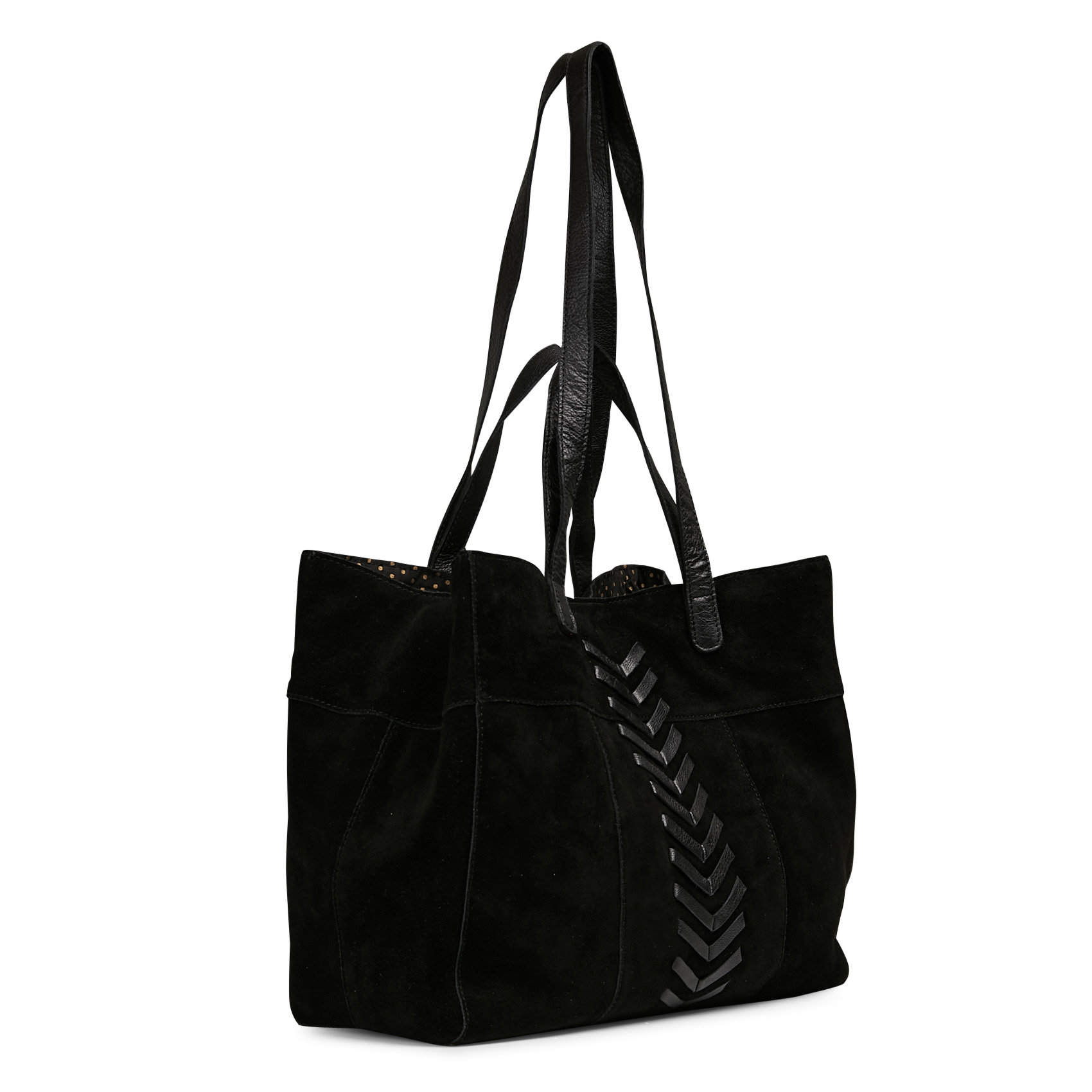 Leren clutch PIECES Zwart