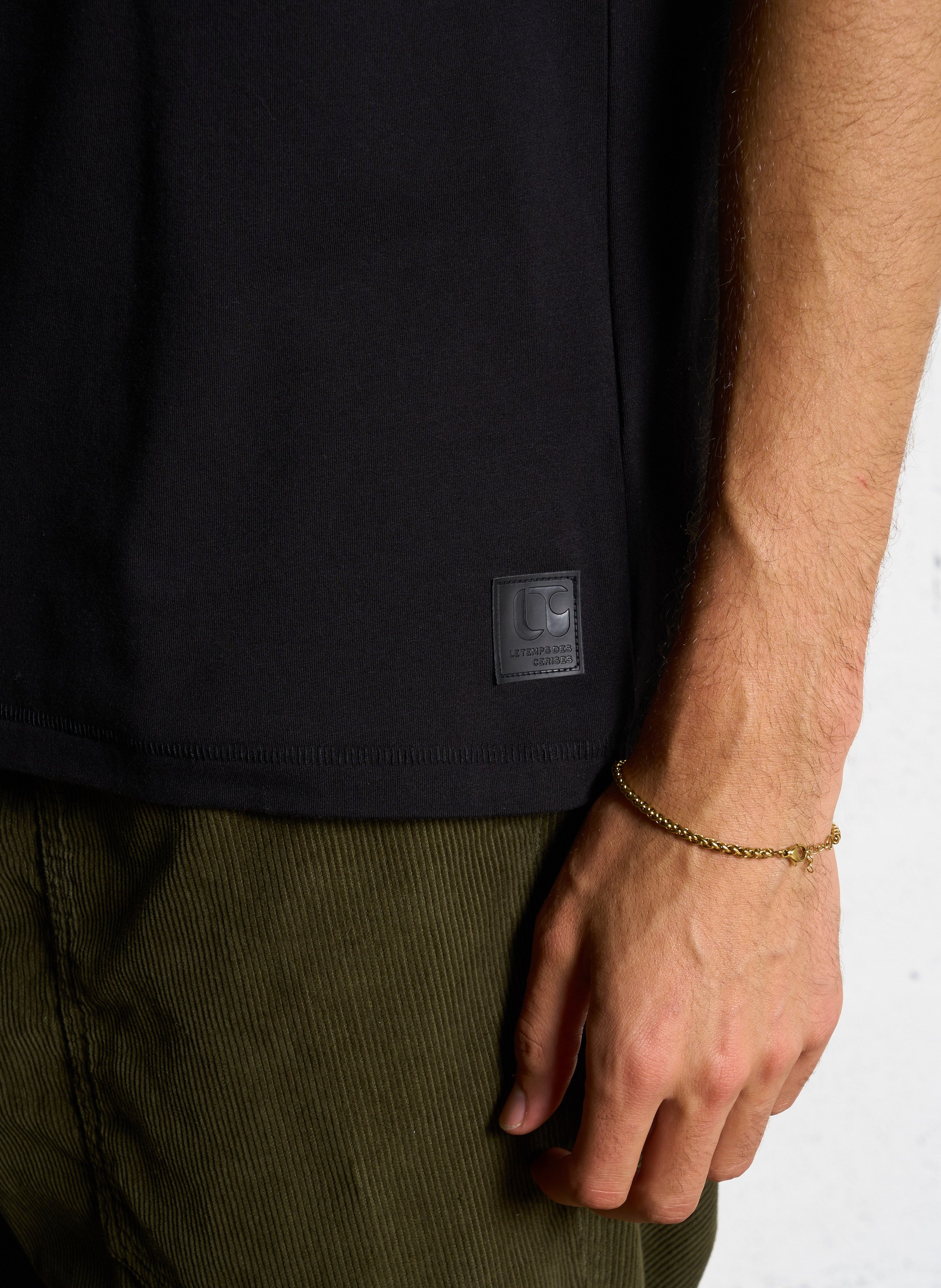 Camiliday round-neck sleeveless cotton top LE TEMPS DES CERISES Black