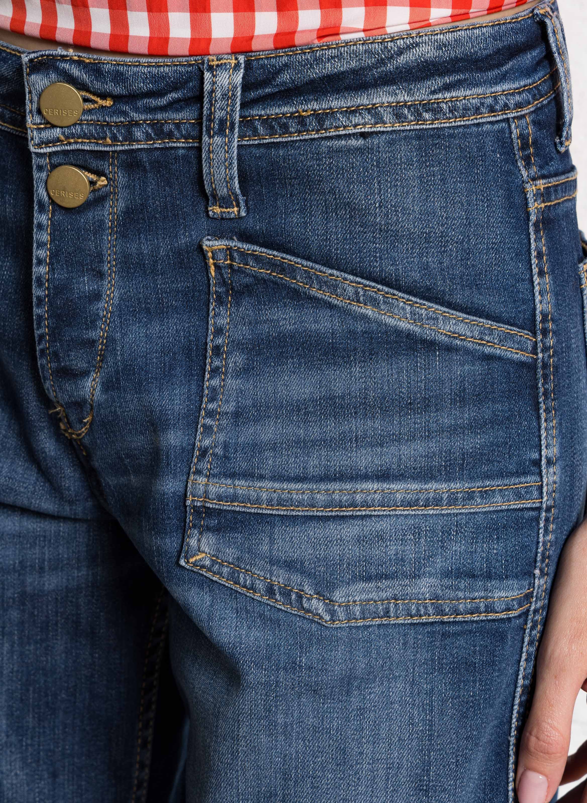 Jean large en coton mélangé LE TEMPS DES CERISES Bleu