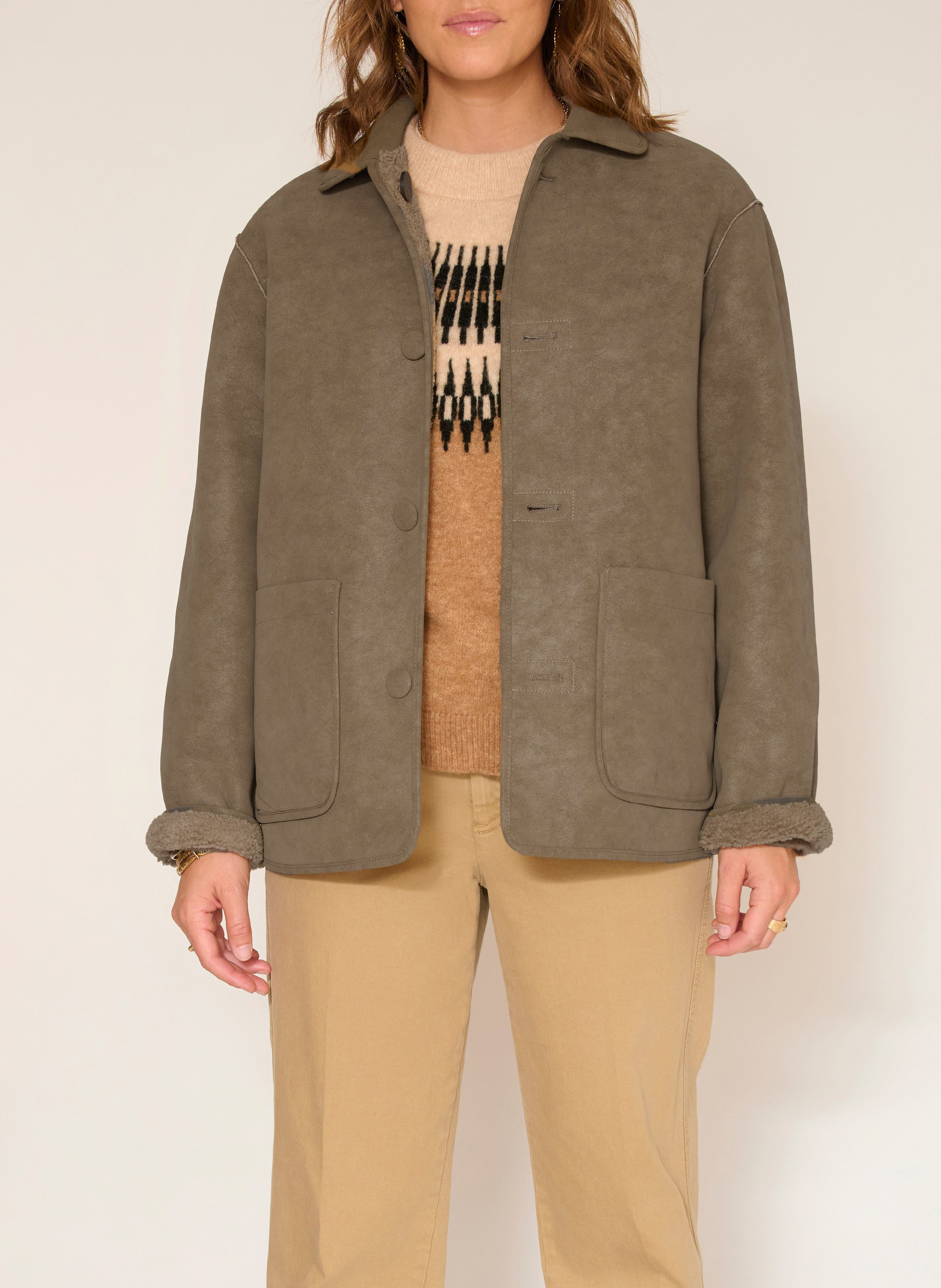 Manteau droit  MKT Marron