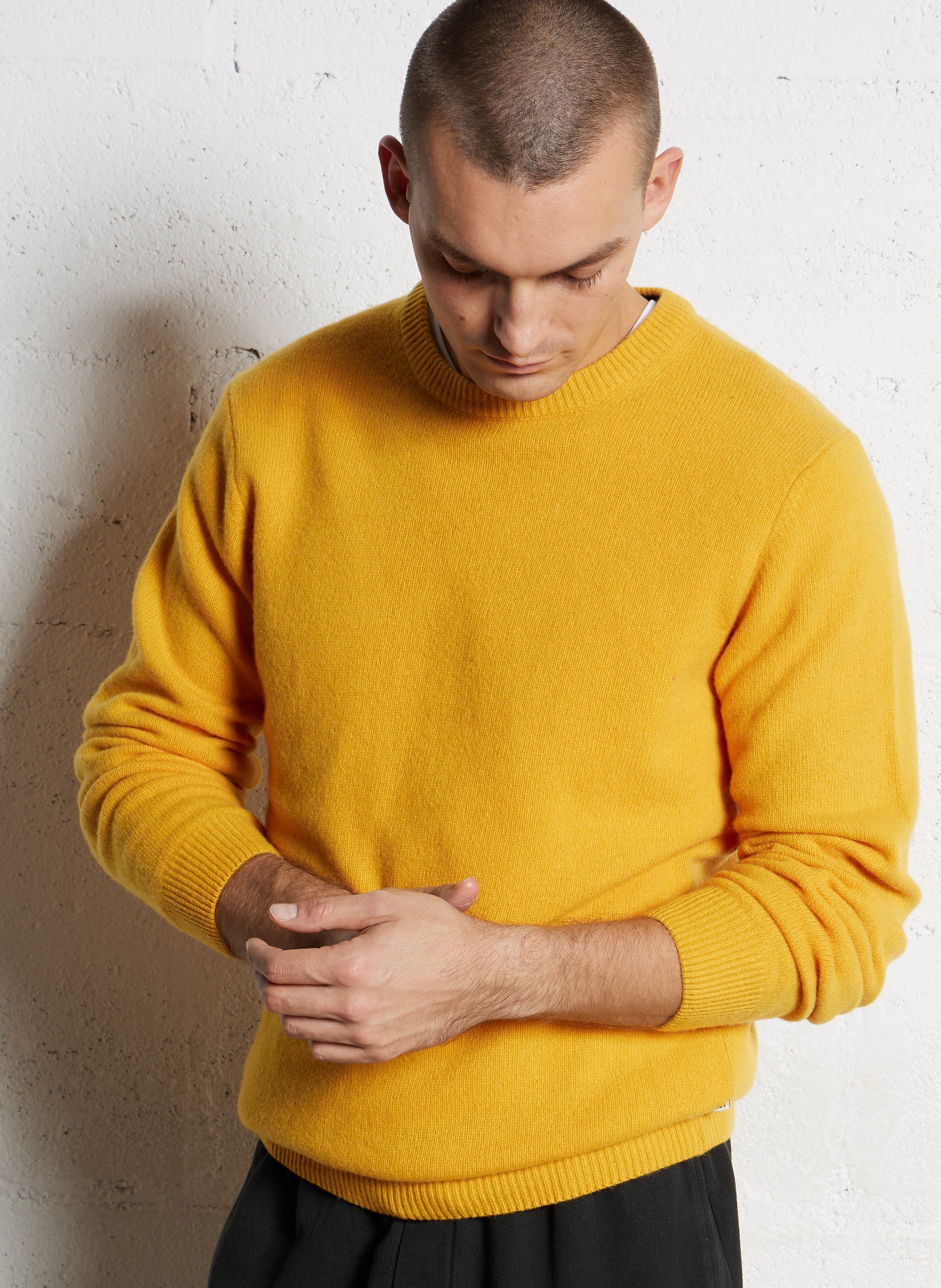 Effen trui van wolmix met lange mouwen en kant CASUAL FRIDAY