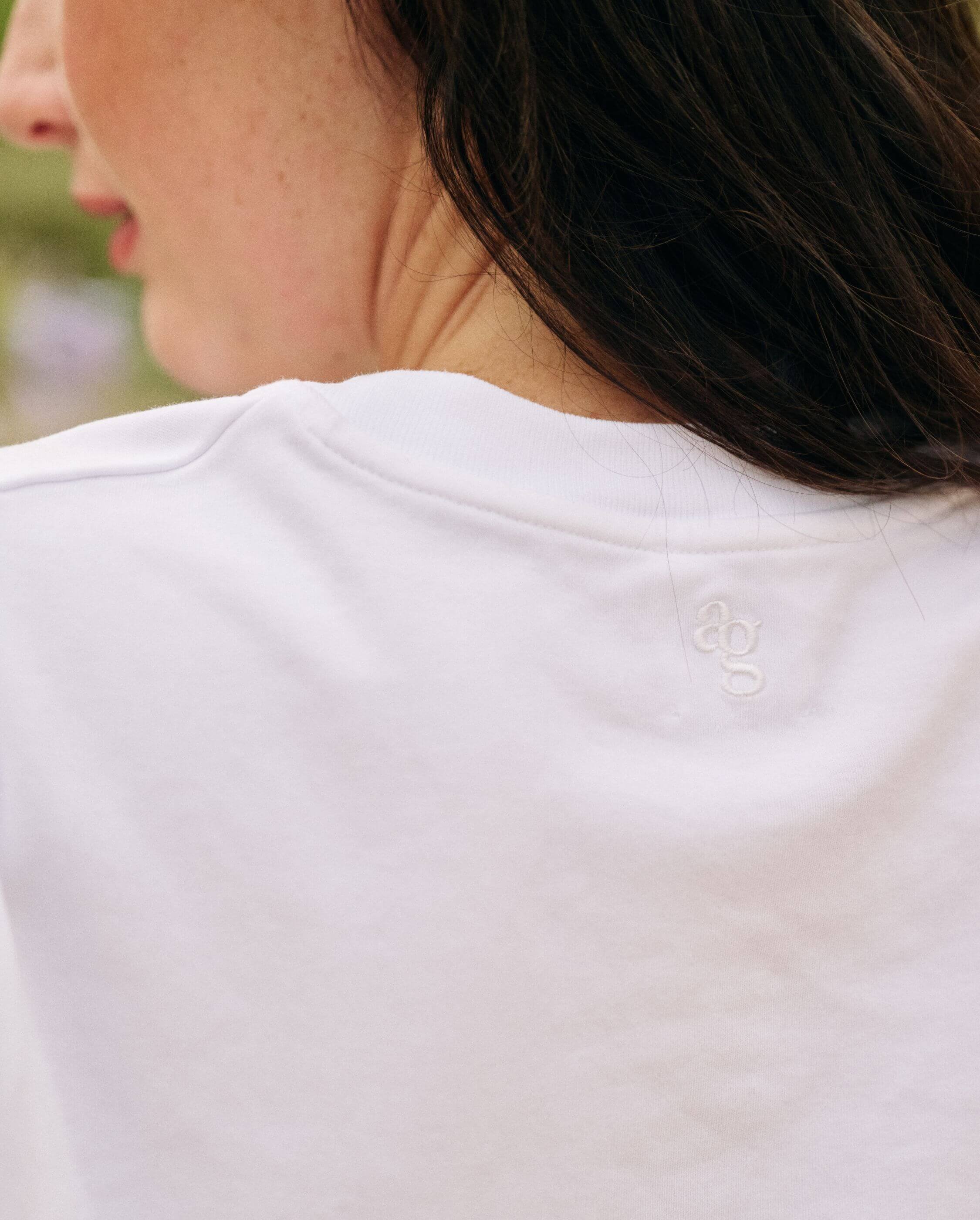 Women's organic cotton t-shirt, white ANGARDE White
