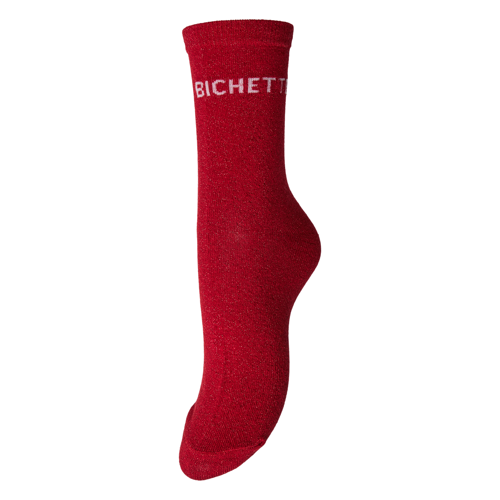 Chaussettes en coton mélangé PIECES Rouge