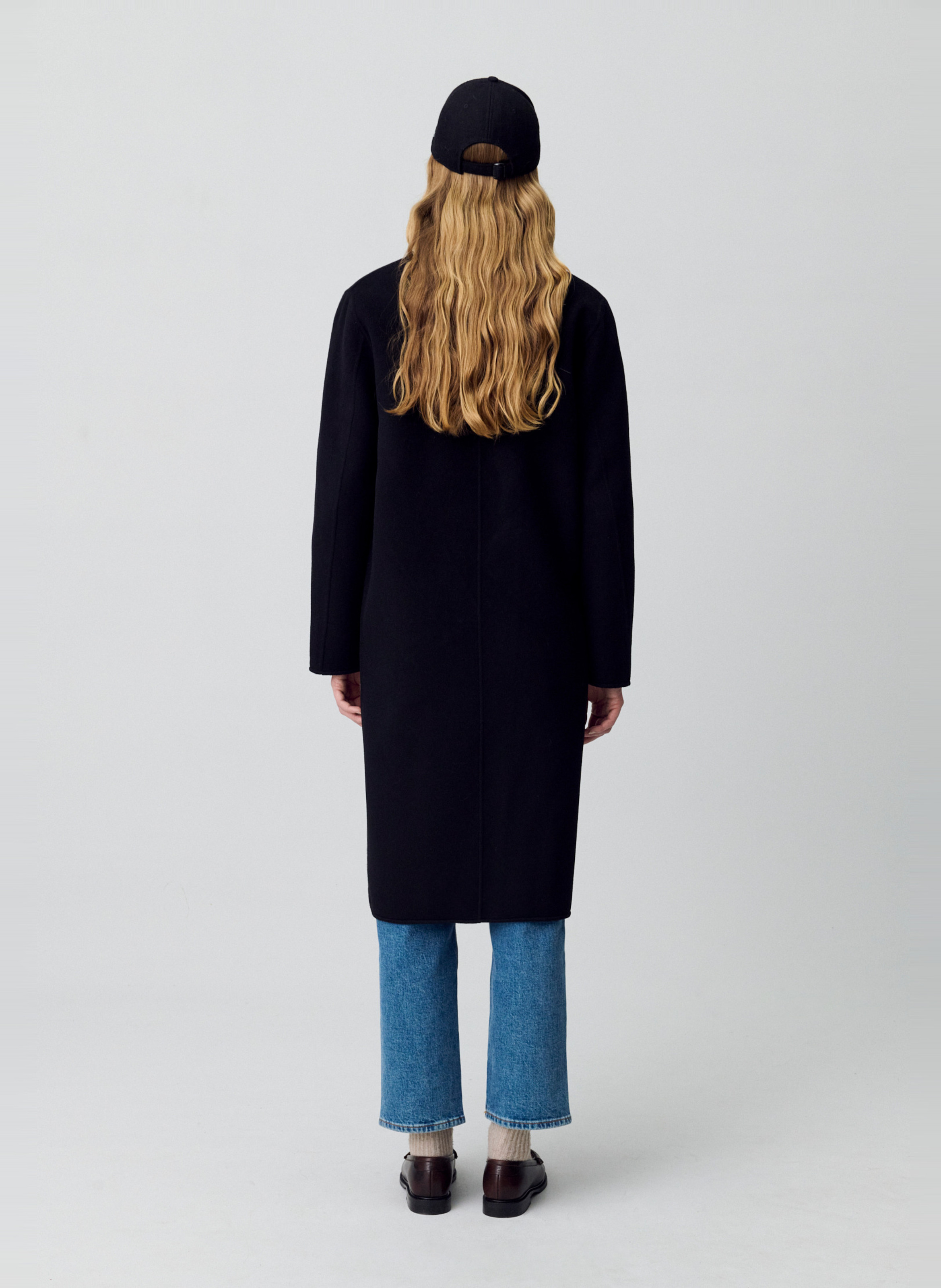 Manteau col tailleur en laine mélangée CLAUDIE PIERLOT Noir