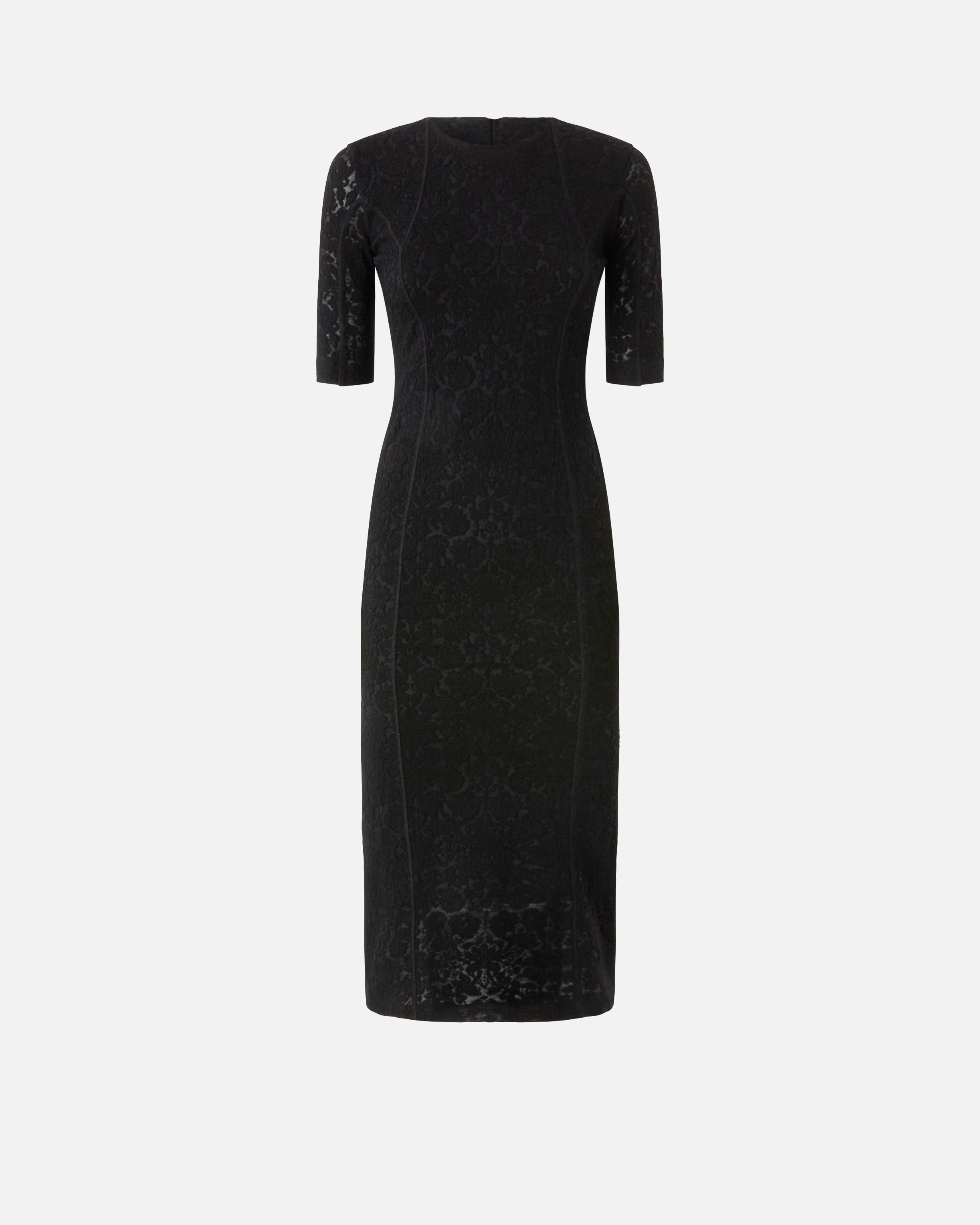 Robe midi en maille façon dentelle PINKO Noir