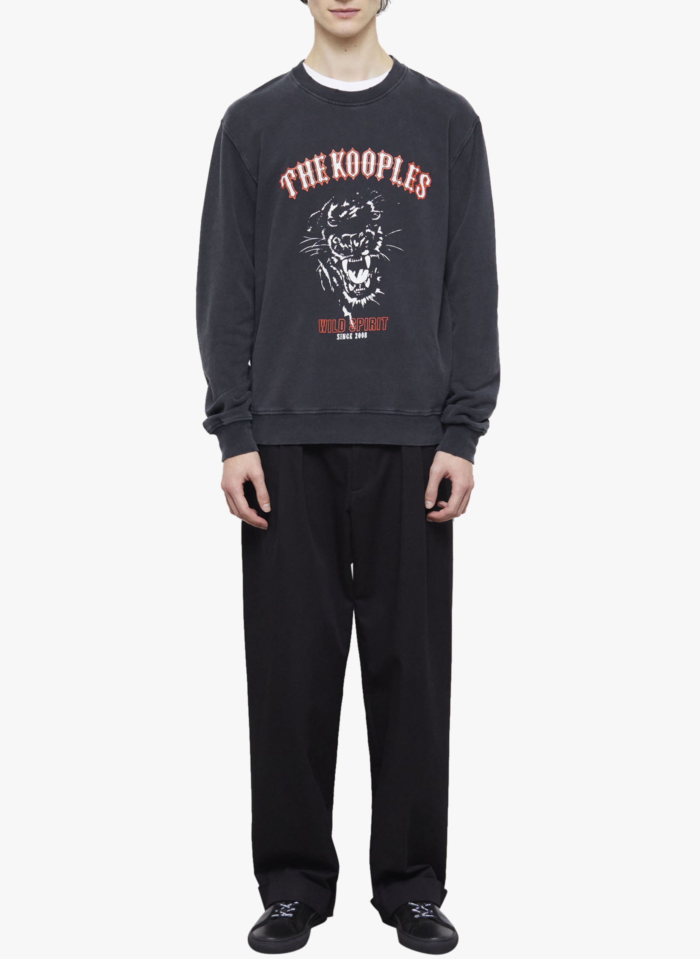 Katoenen sweater met zeefdruk THE KOOPLES Blauw