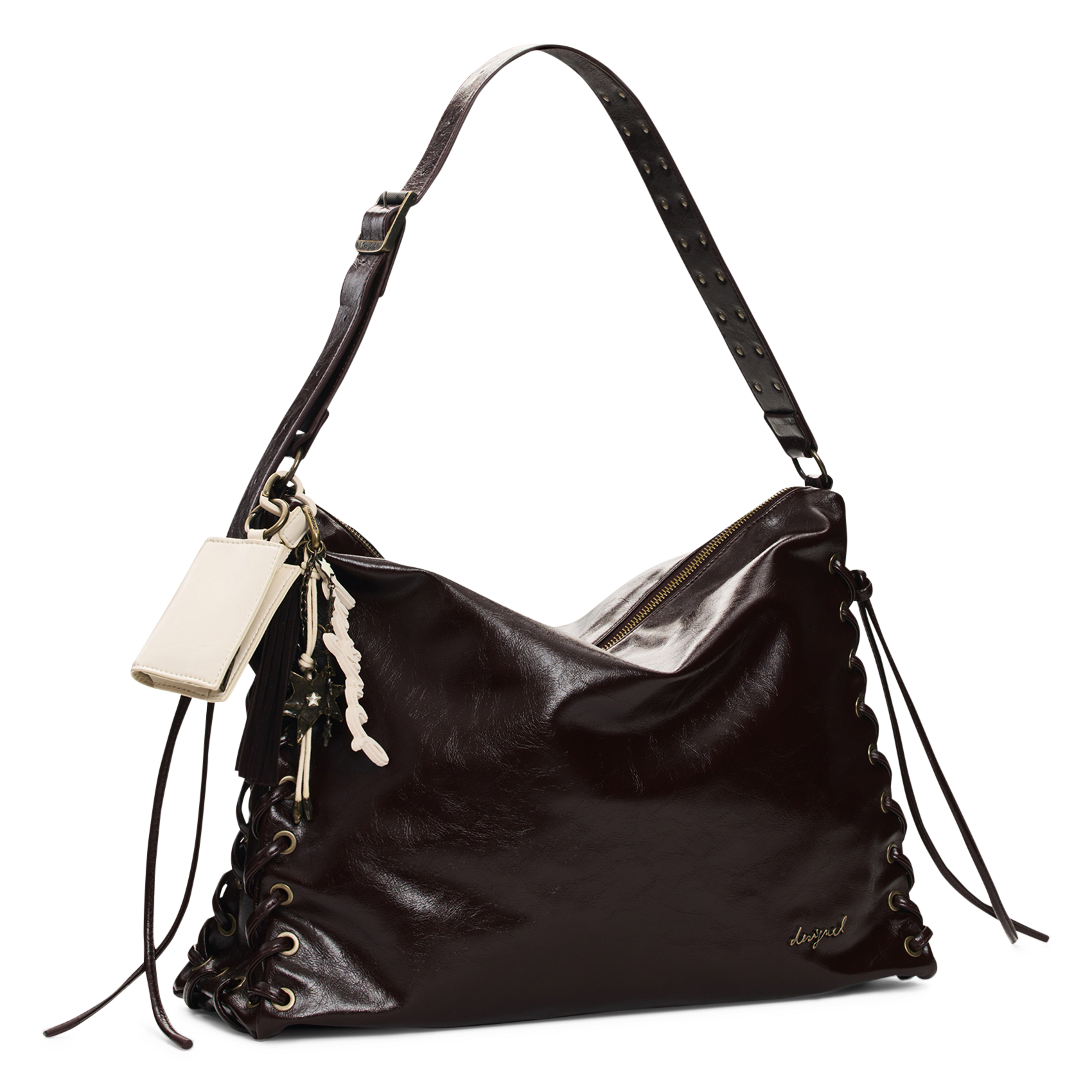 Gevlochten handtas DESIGUAL Bruin