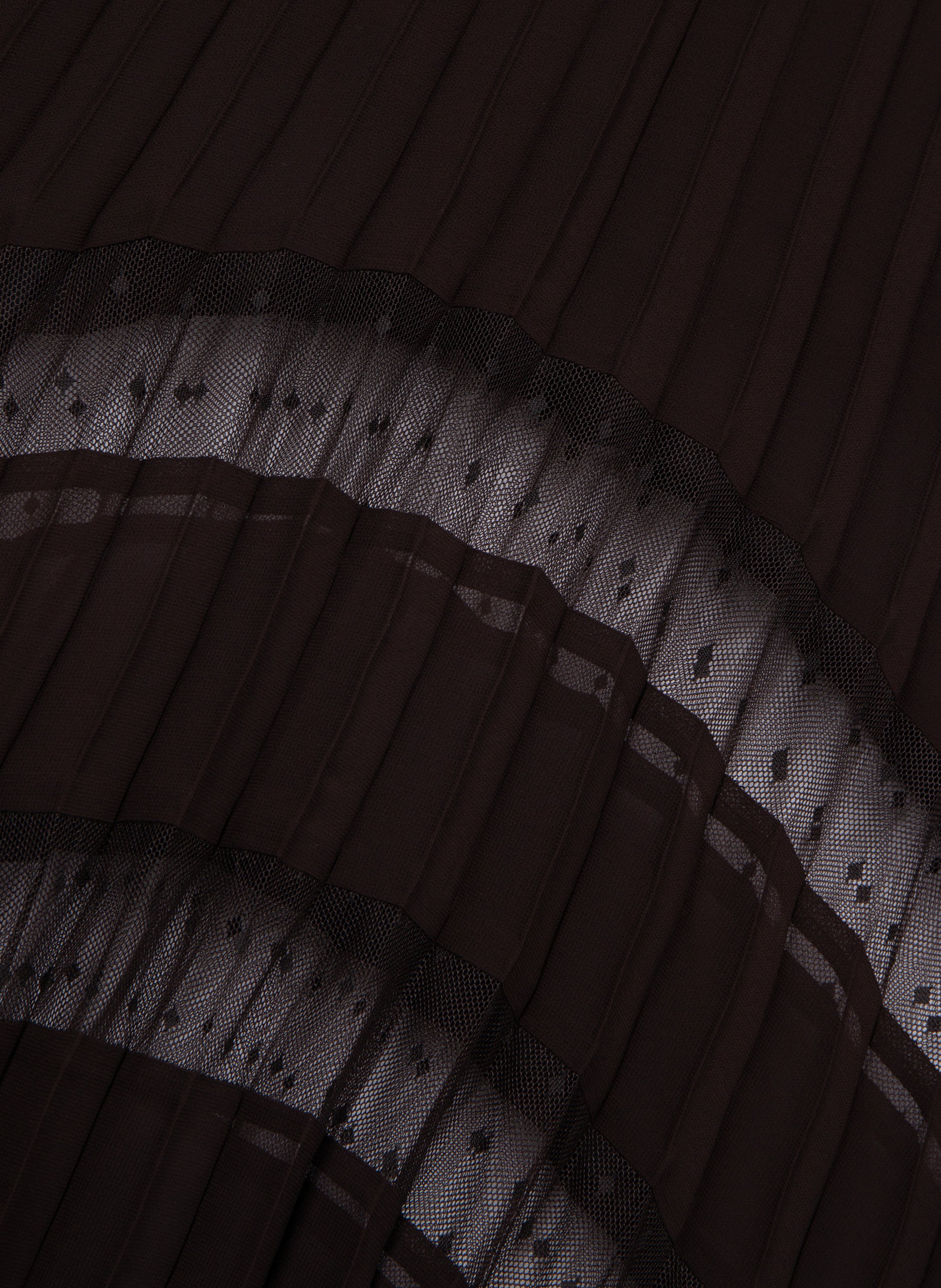 Long pleated dress THE KOOPLES Brown