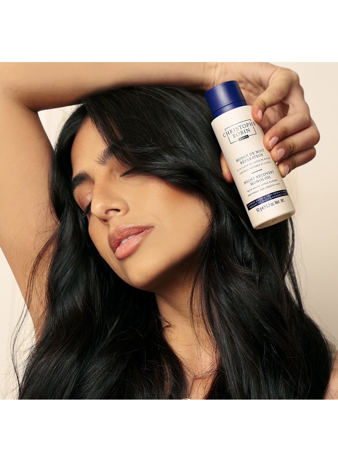 Reparierende Nacht-Haarpflege mit Monoi und Lotusblüte CHRISTOPHE ROBIN No color