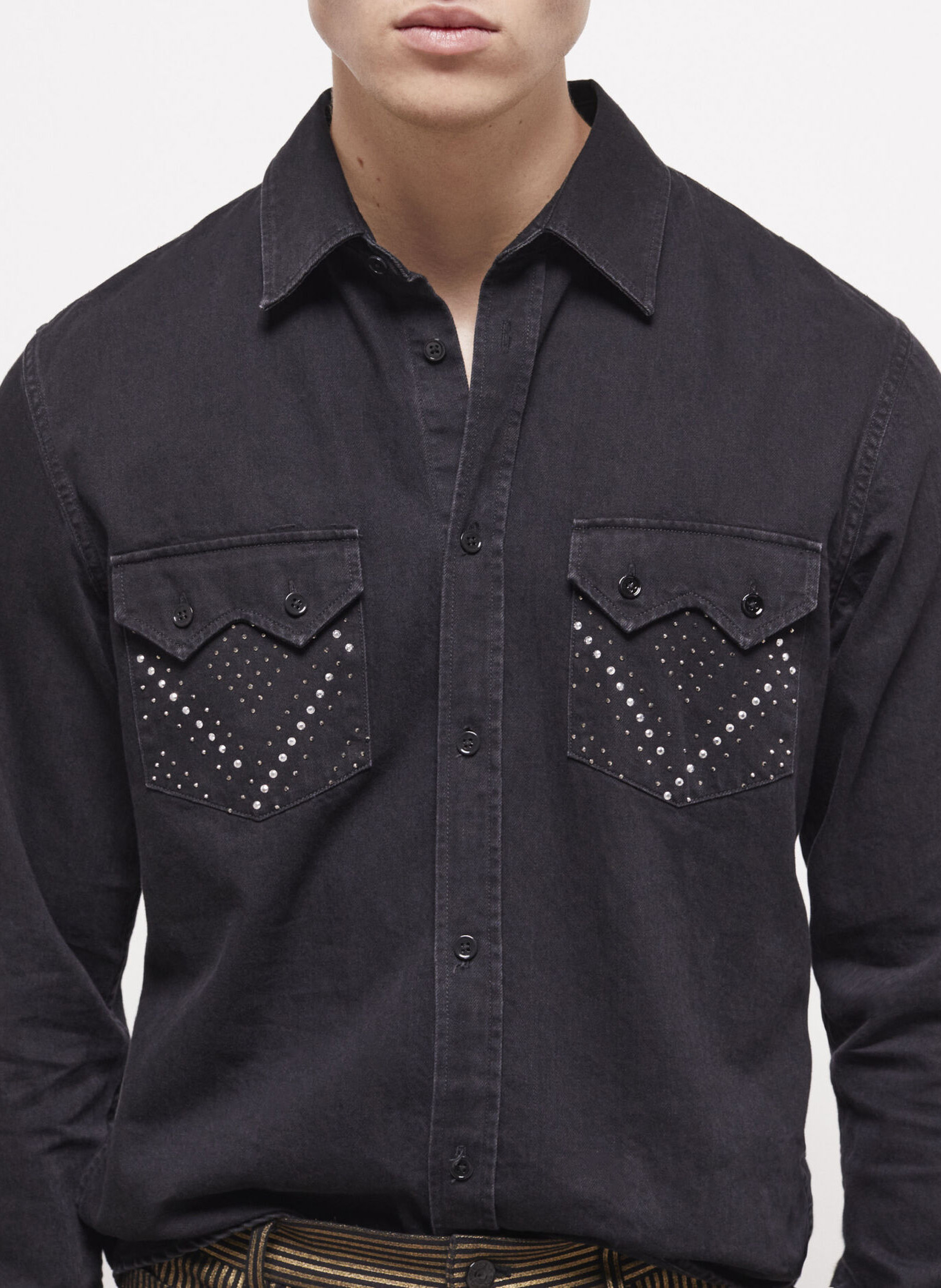 Chemise à clous en coton THE KOOPLES Bleu