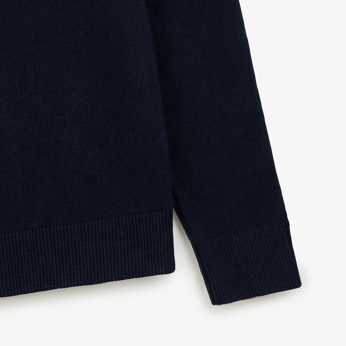 Cotton and wool sweater with zip-up neck SERGE BLANCO Blue