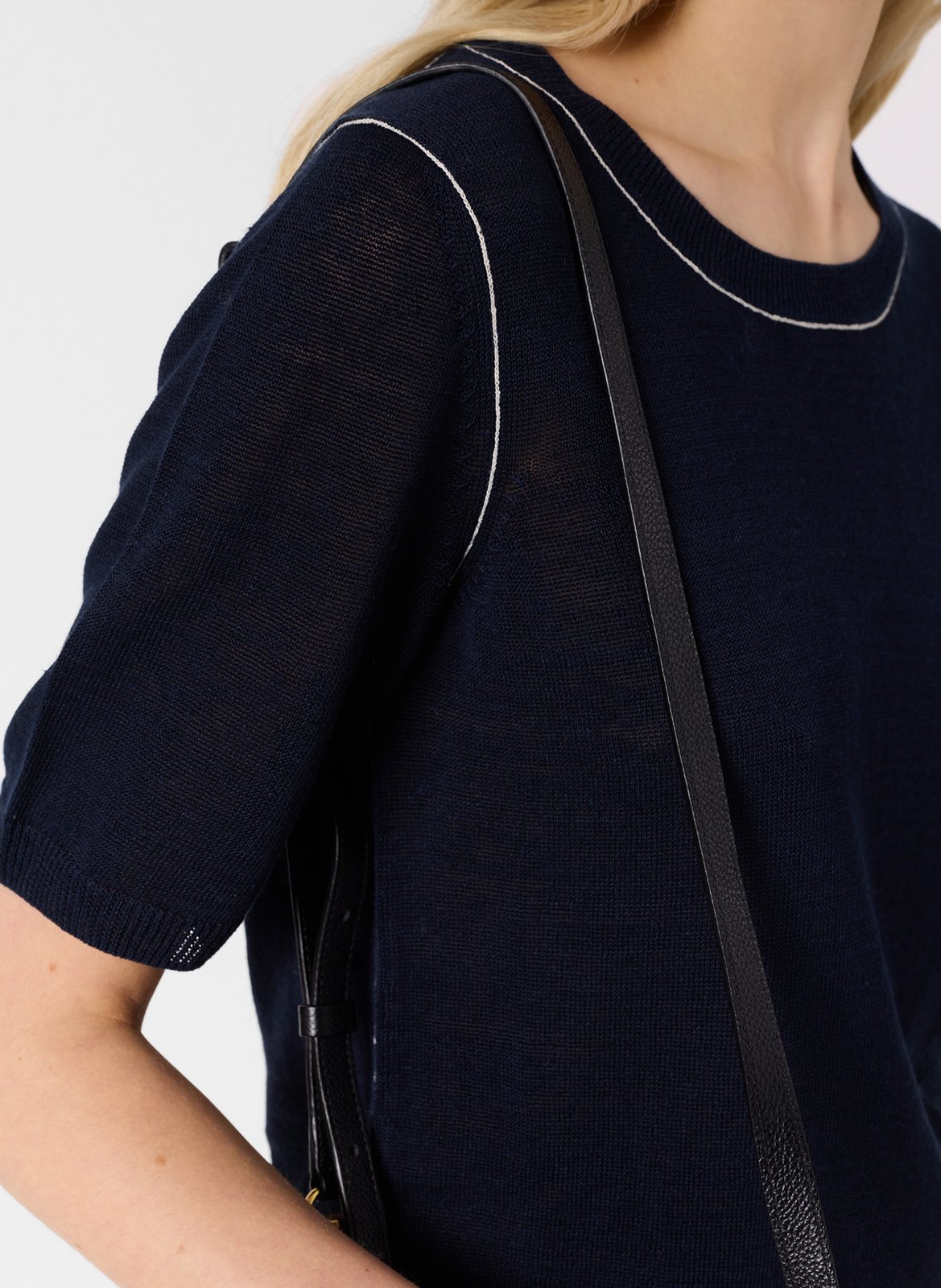 Round-neck linen-blend sweater GERARD DAREL Blue