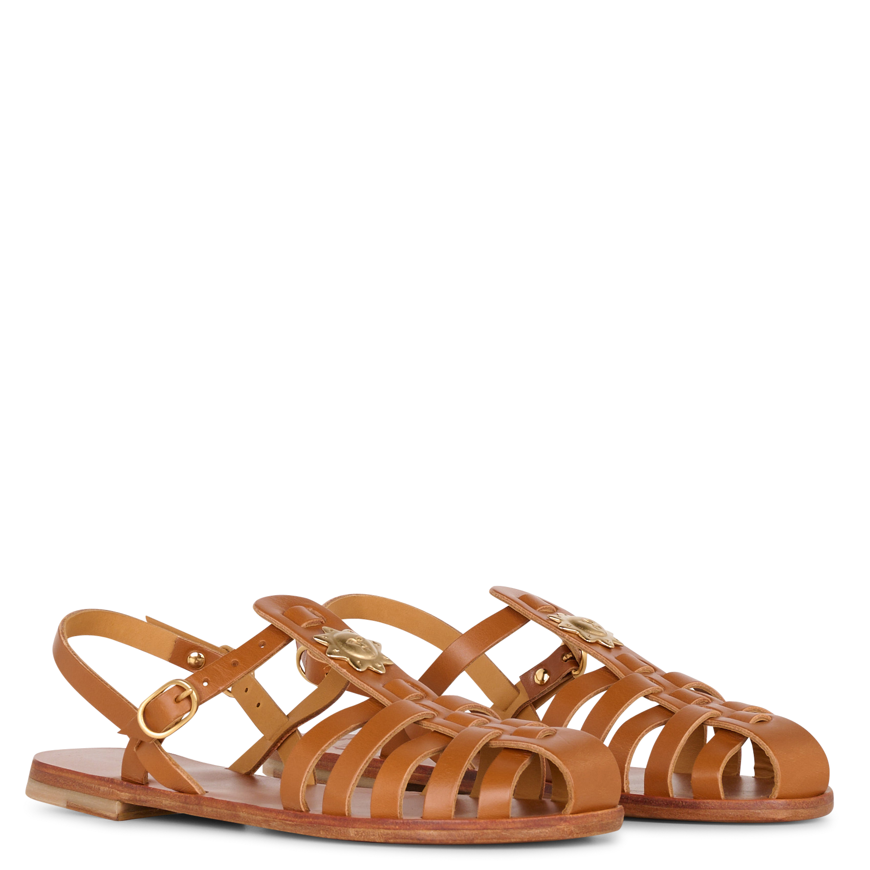 Fisherman | Leren sandalen MAMA PRAIA Bruin