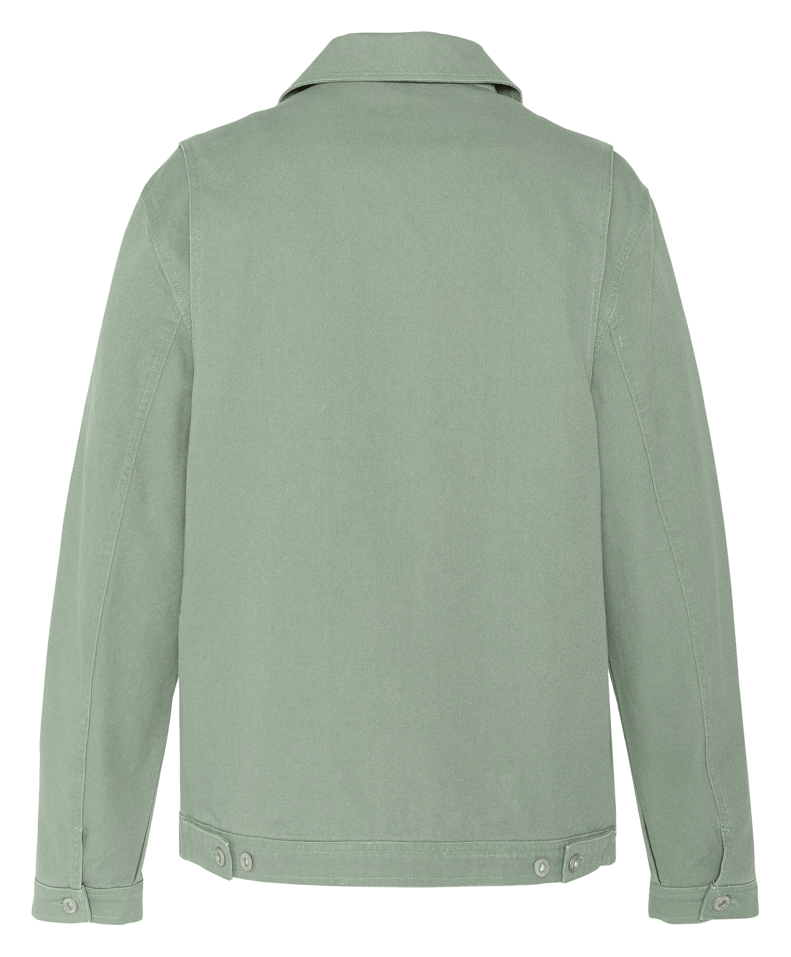 Zippered straight cotton jacket SCHOTT Green