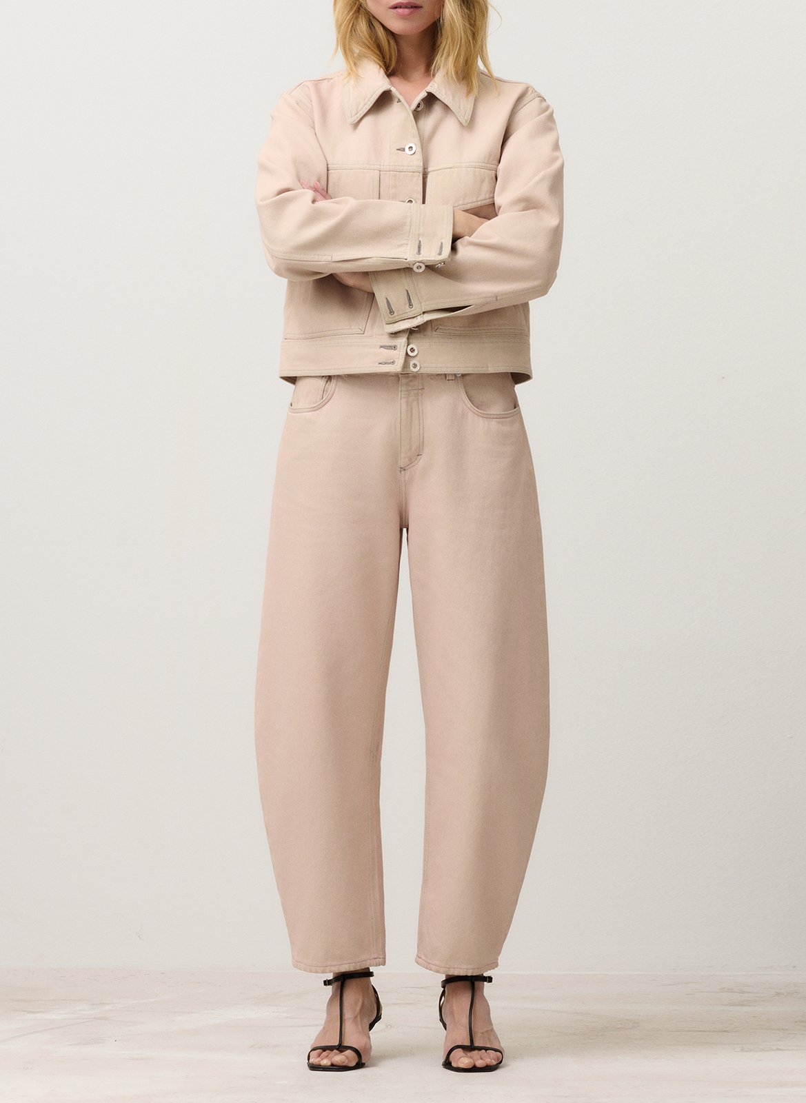 Jean large en coton bio CLOSED Rose