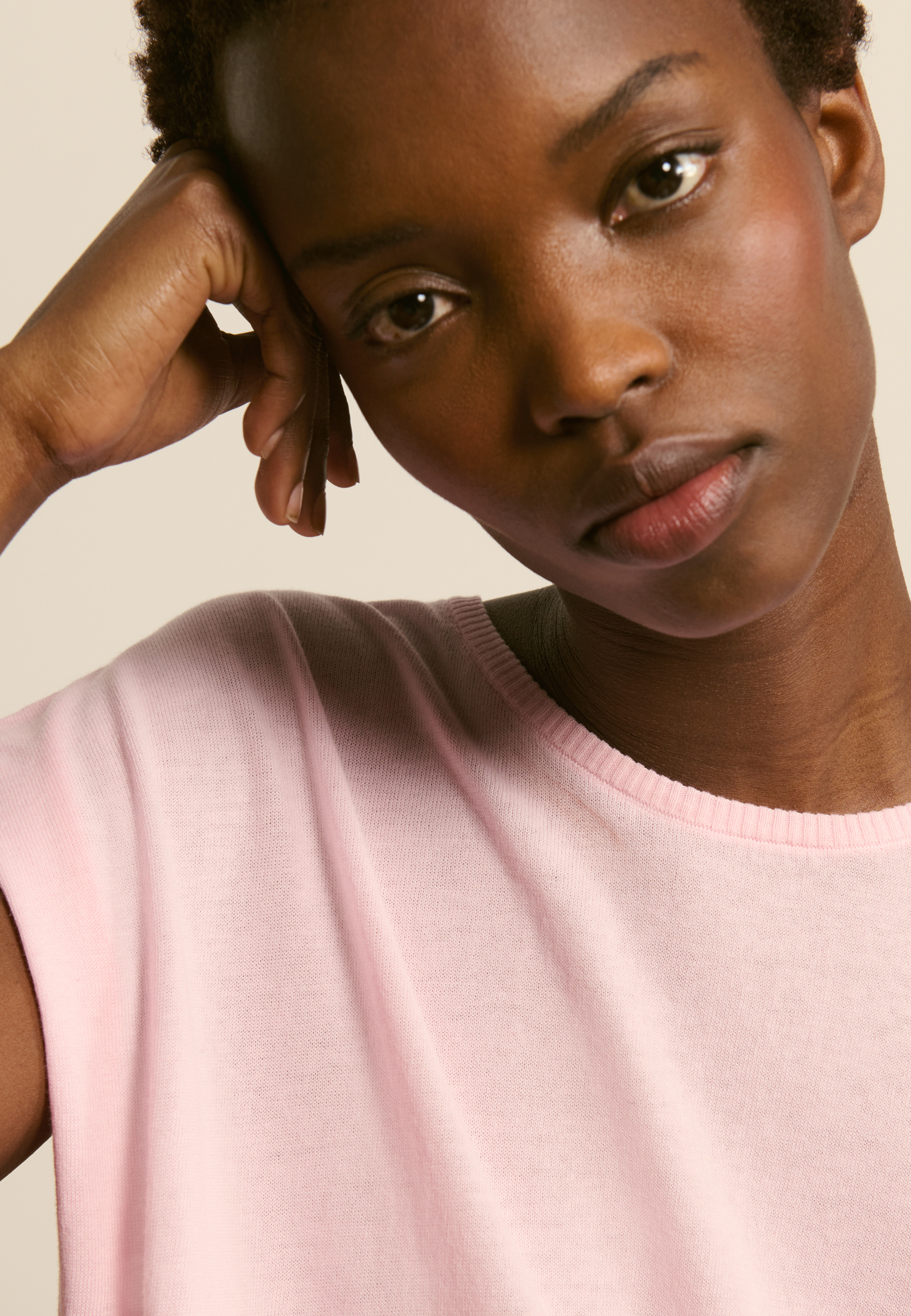 T-shirt en coton biologique MAISON MONTAGUT Rose