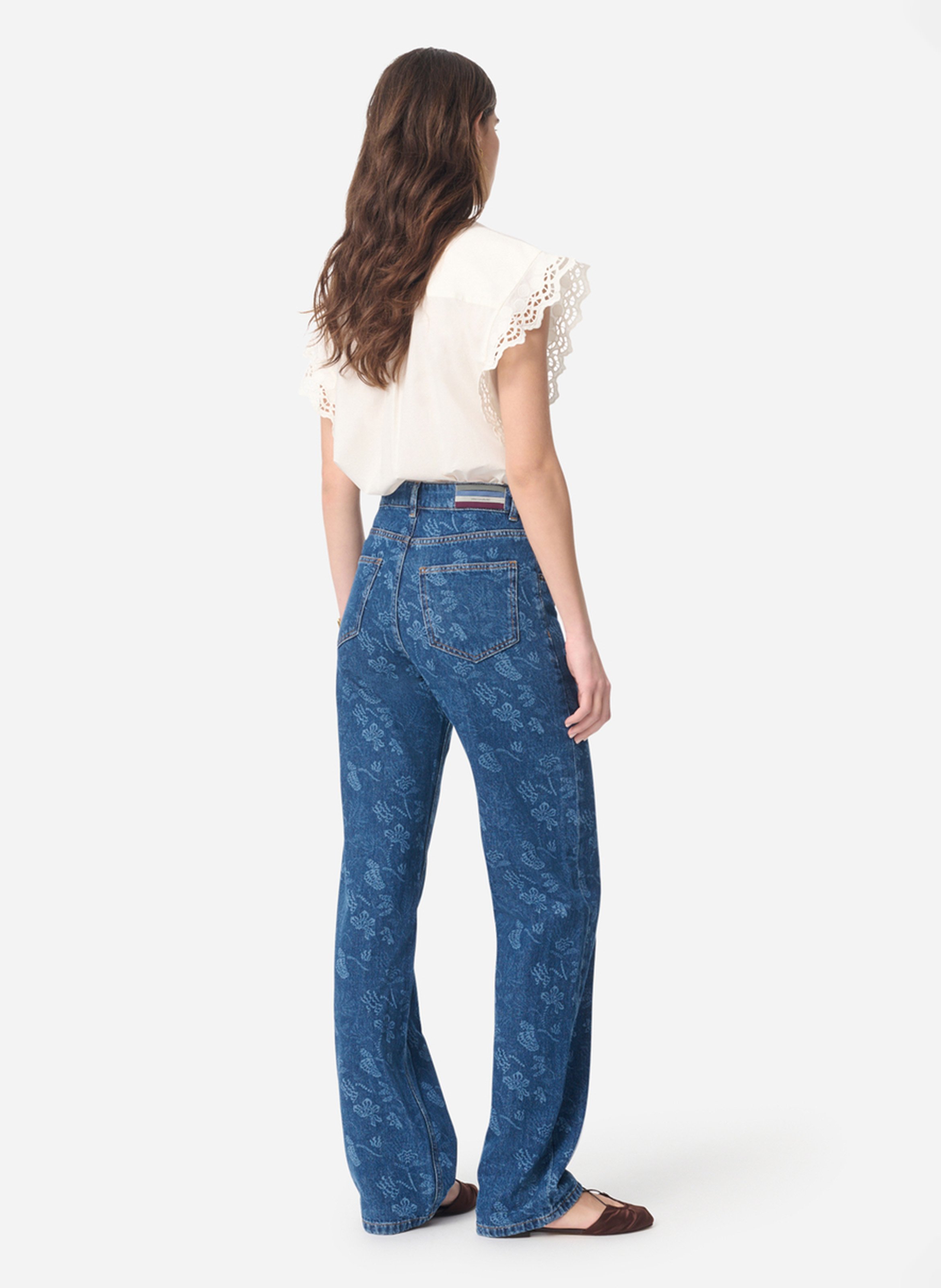 Straight Cut Jeans mit Print VANESSA BRUNO Mehrfarbig