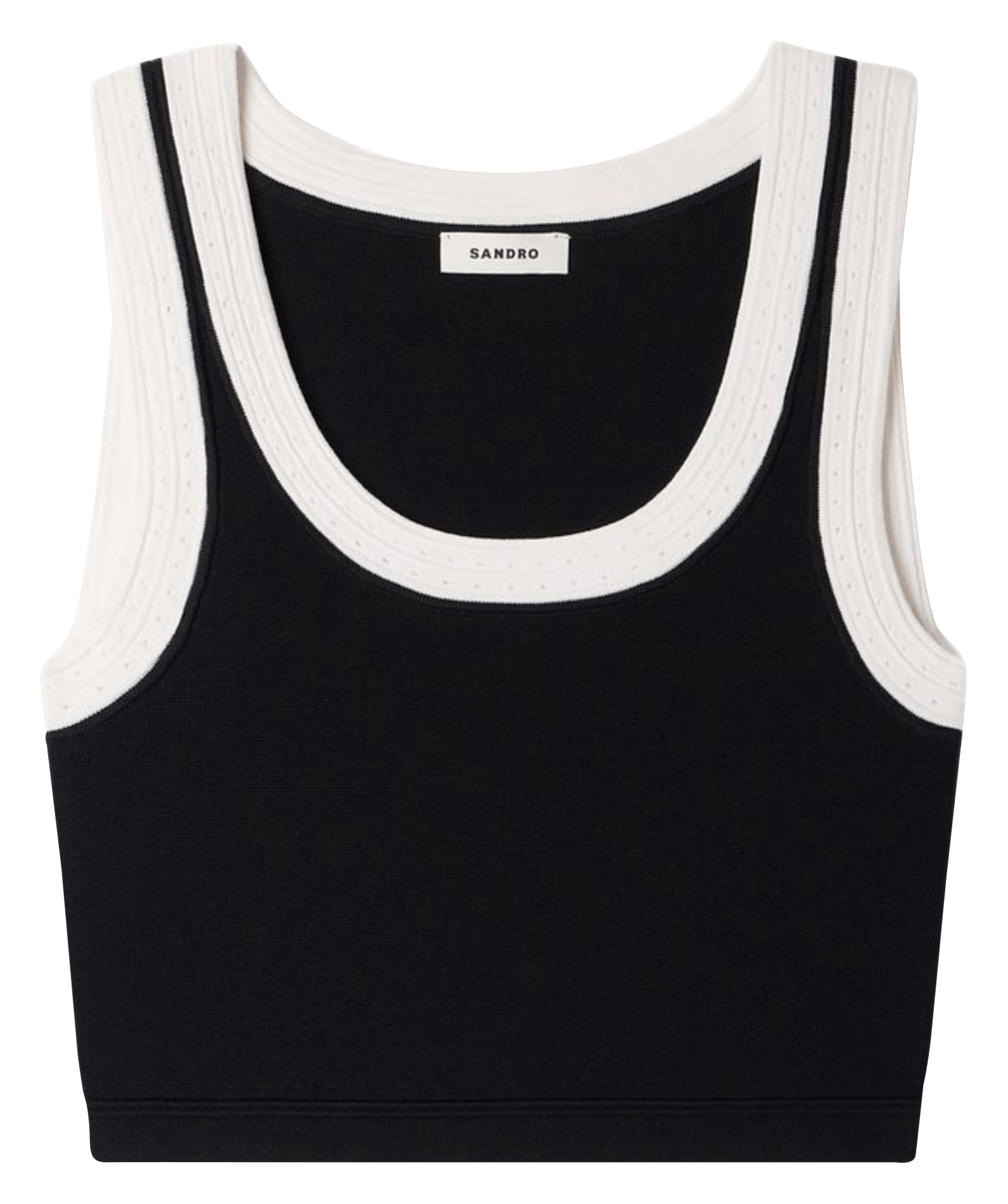 Fitted Crop Top SANDRO Black
