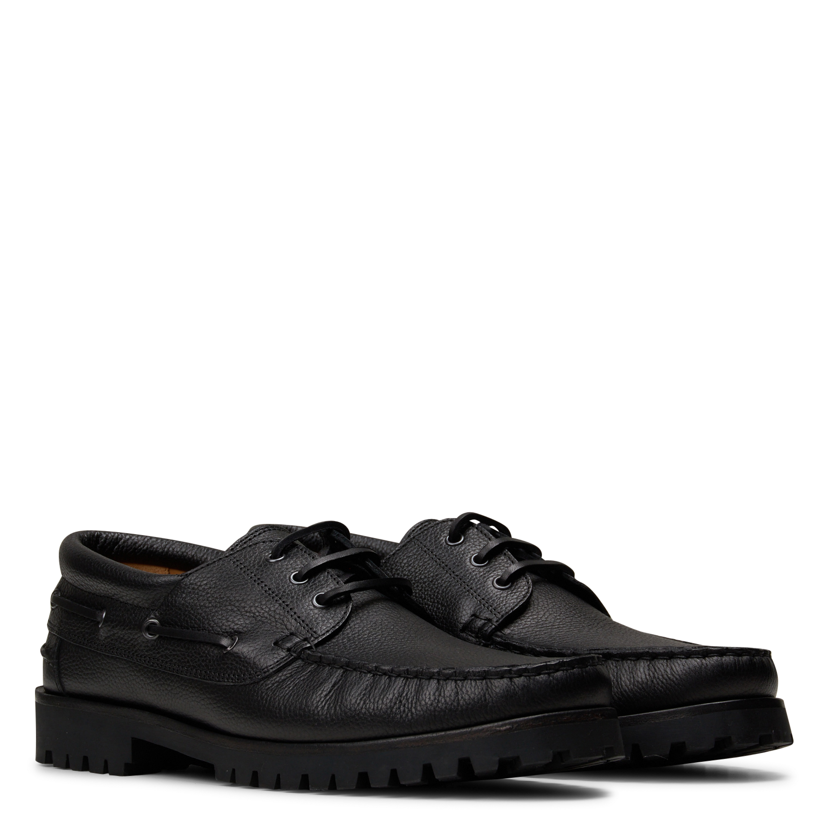 Bootschoenen van generfd leer BOBBIES Zwart