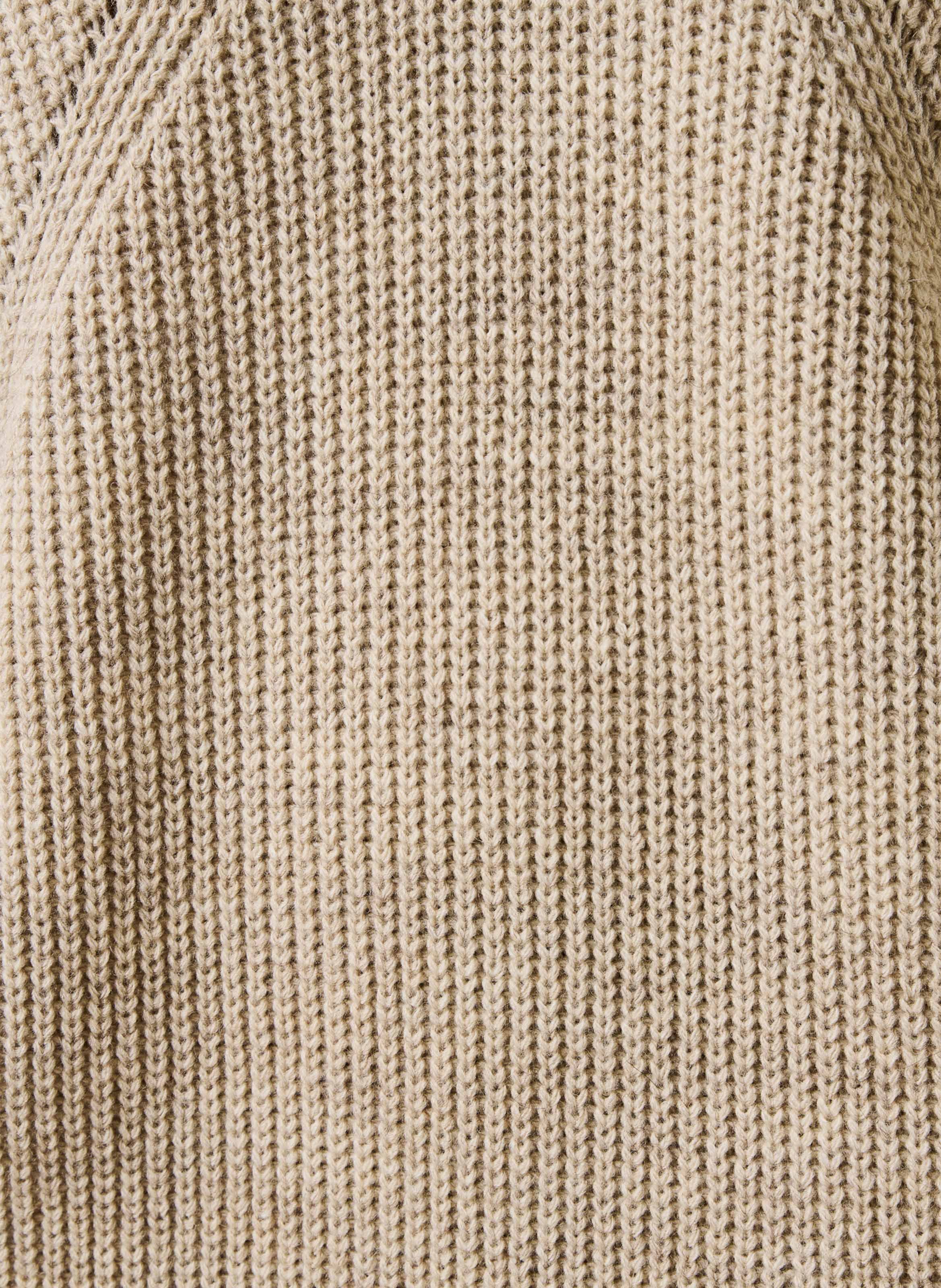 Robe col rond en maille LA FEE MARABOUTEE Beige