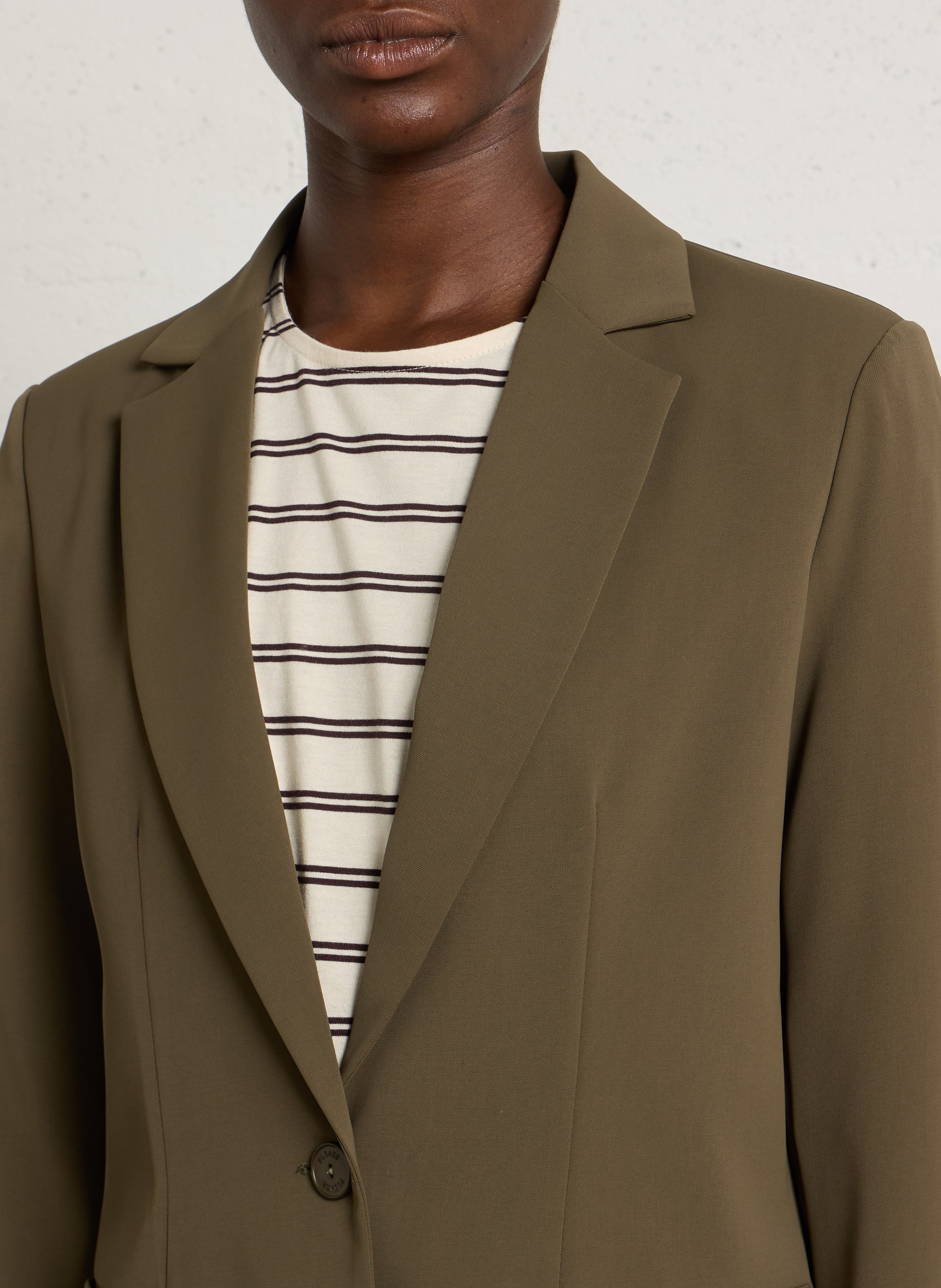 Eleganter einfarbiger Blazer PLEASE Khaki