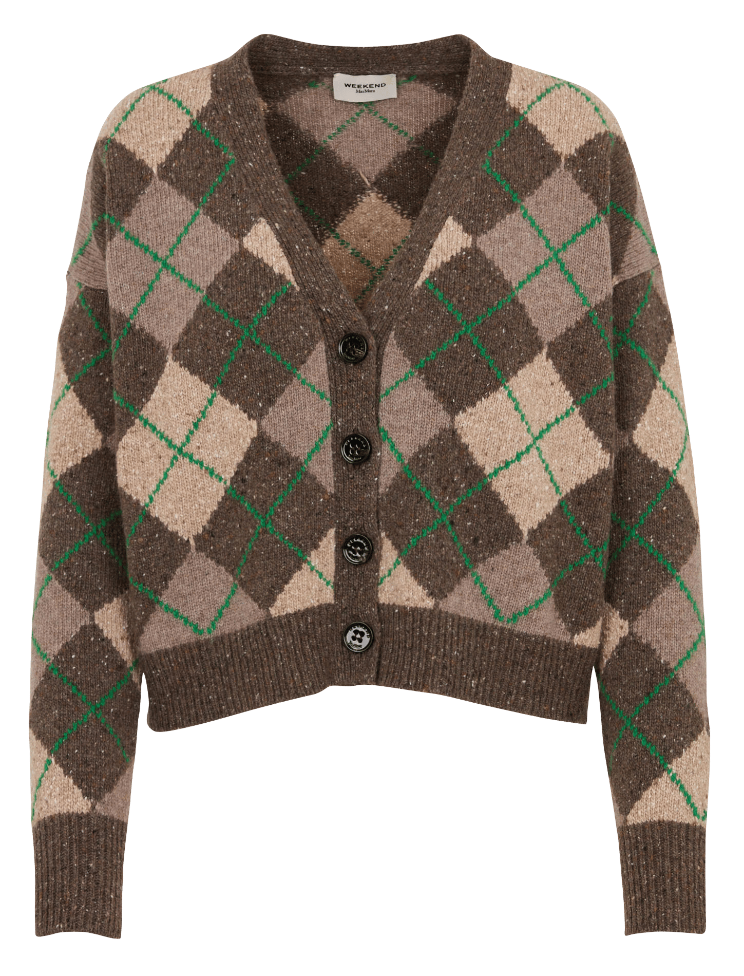 Recht vest met V-hals | wolblend MAX MARA WEEK END Beige